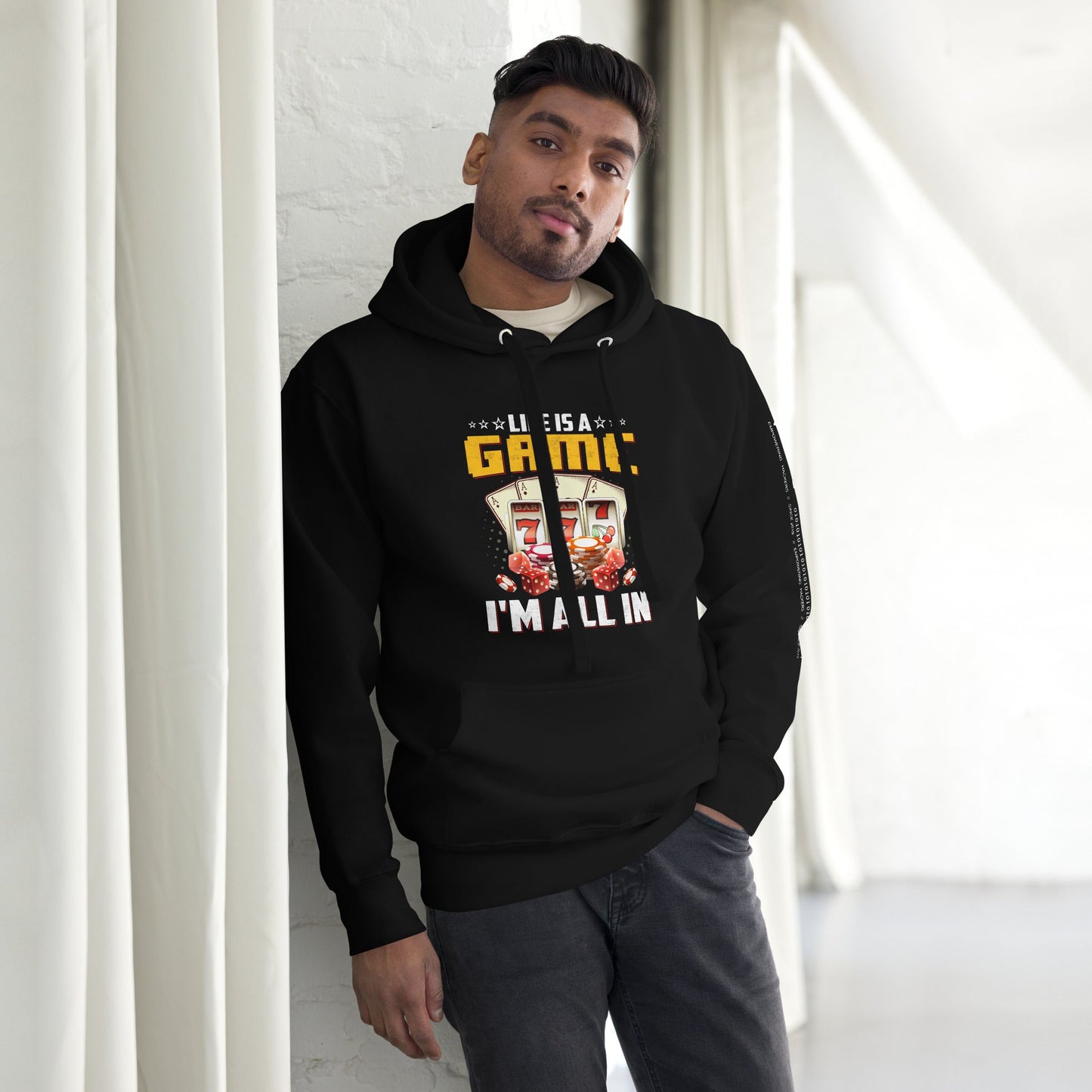 Life is a Game: I'm all in - Unisex Hoodie by DarkByteGear