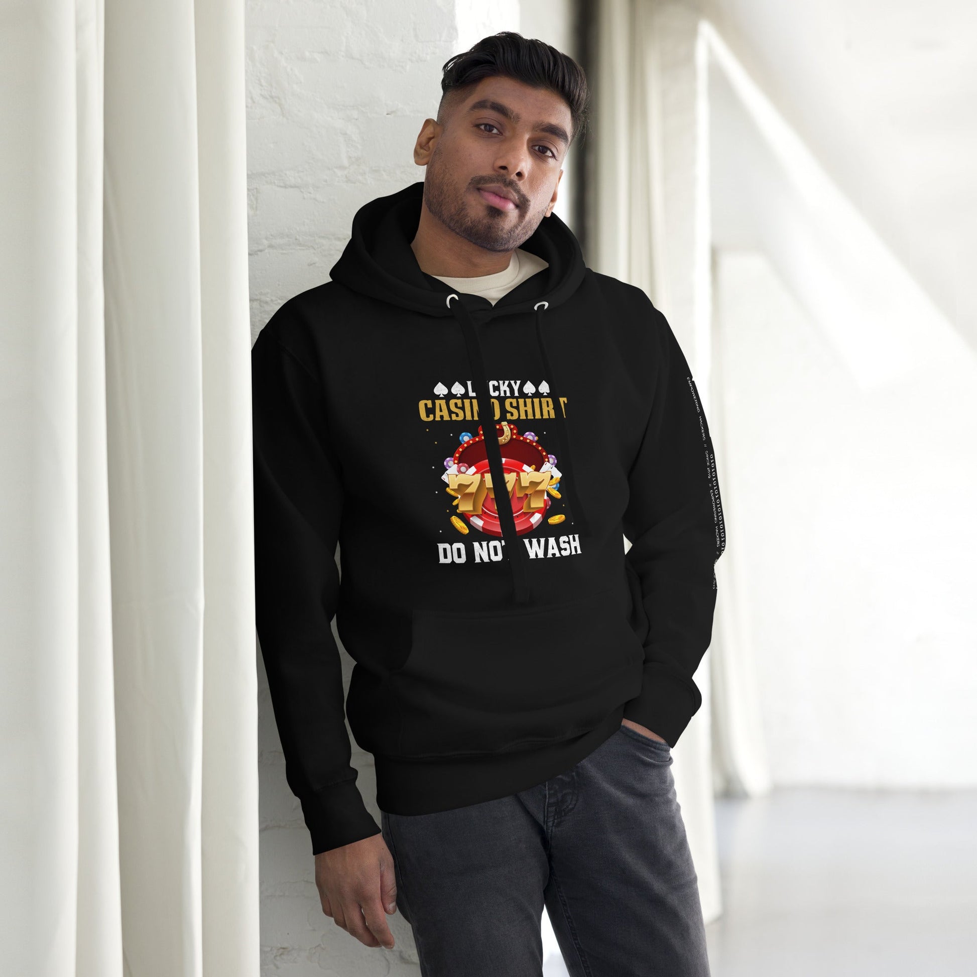 Lucky Casino Shirt Do Not Wash - Unisex Hoodie by DarkByteGear