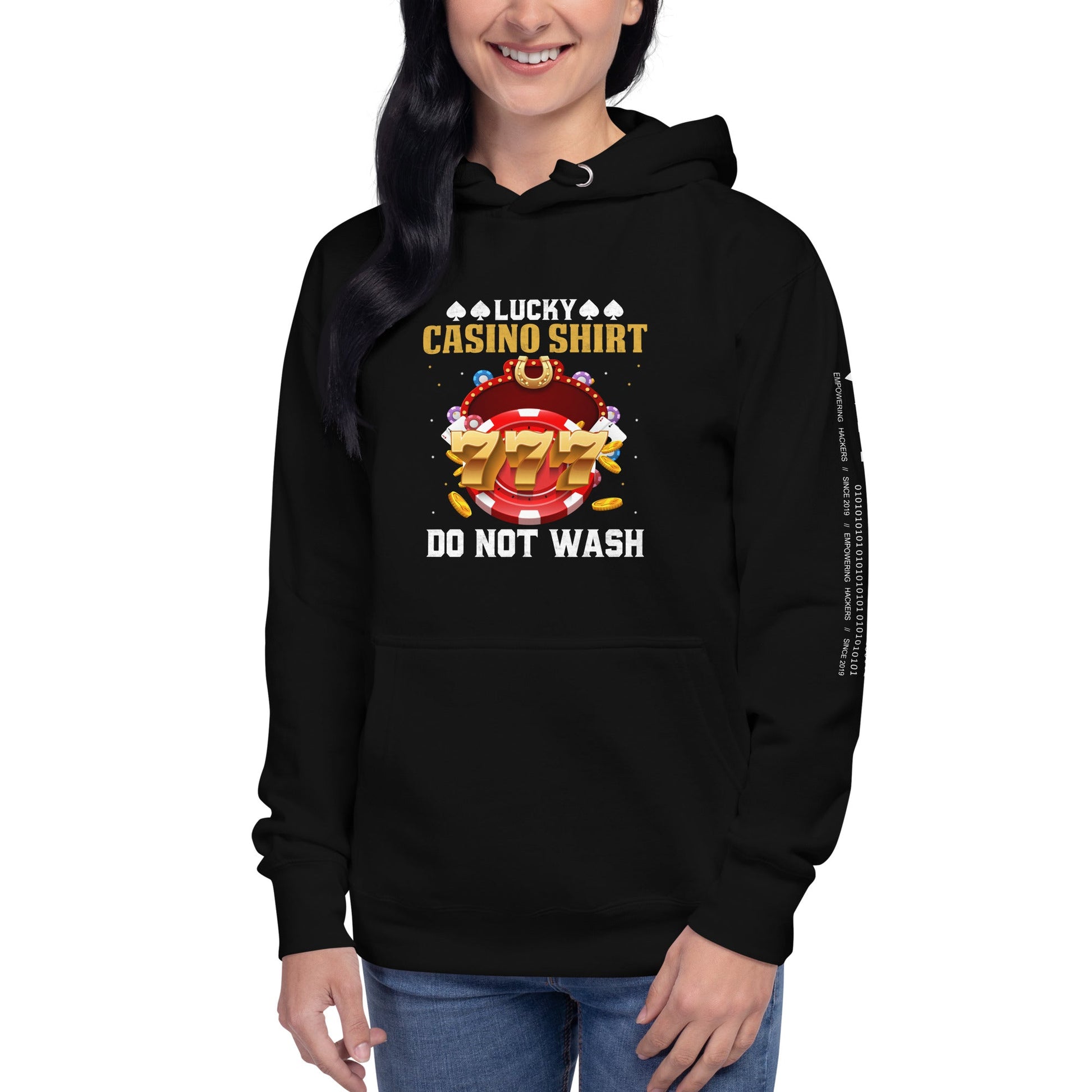 Lucky Casino Shirt Do Not Wash - Unisex Hoodie by DarkByteGear