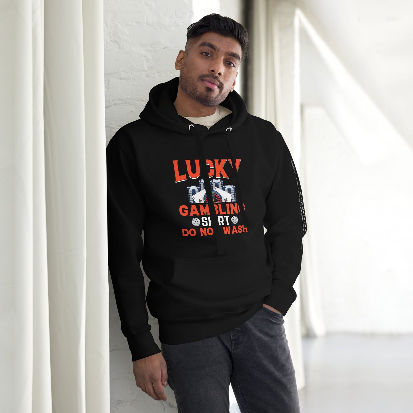 Lucky Gambling Shirt: Do Not Wash - Unisex Hoodie by DarkByteGear