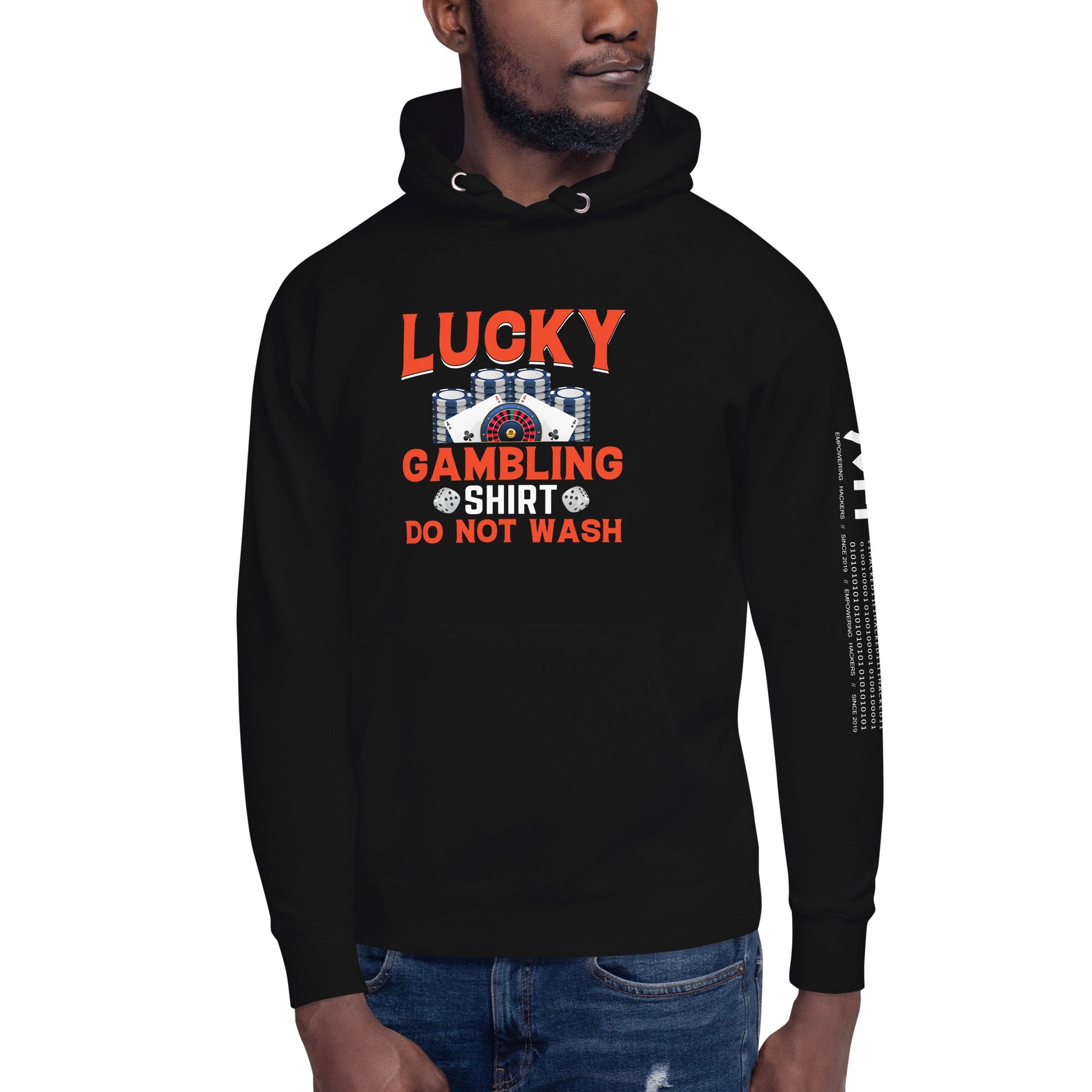 Lucky Gambling Shirt: Do Not Wash - Unisex Hoodie by DarkByteGear