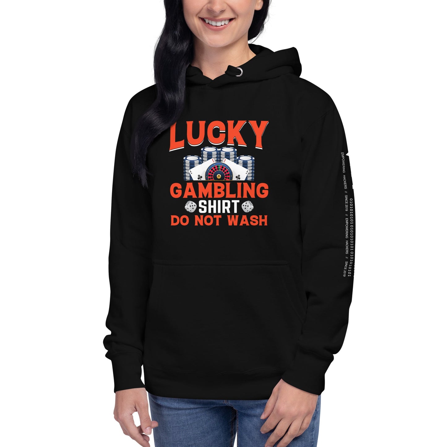 Lucky Gambling Shirt: Do Not Wash - Unisex Hoodie by DarkByteGear