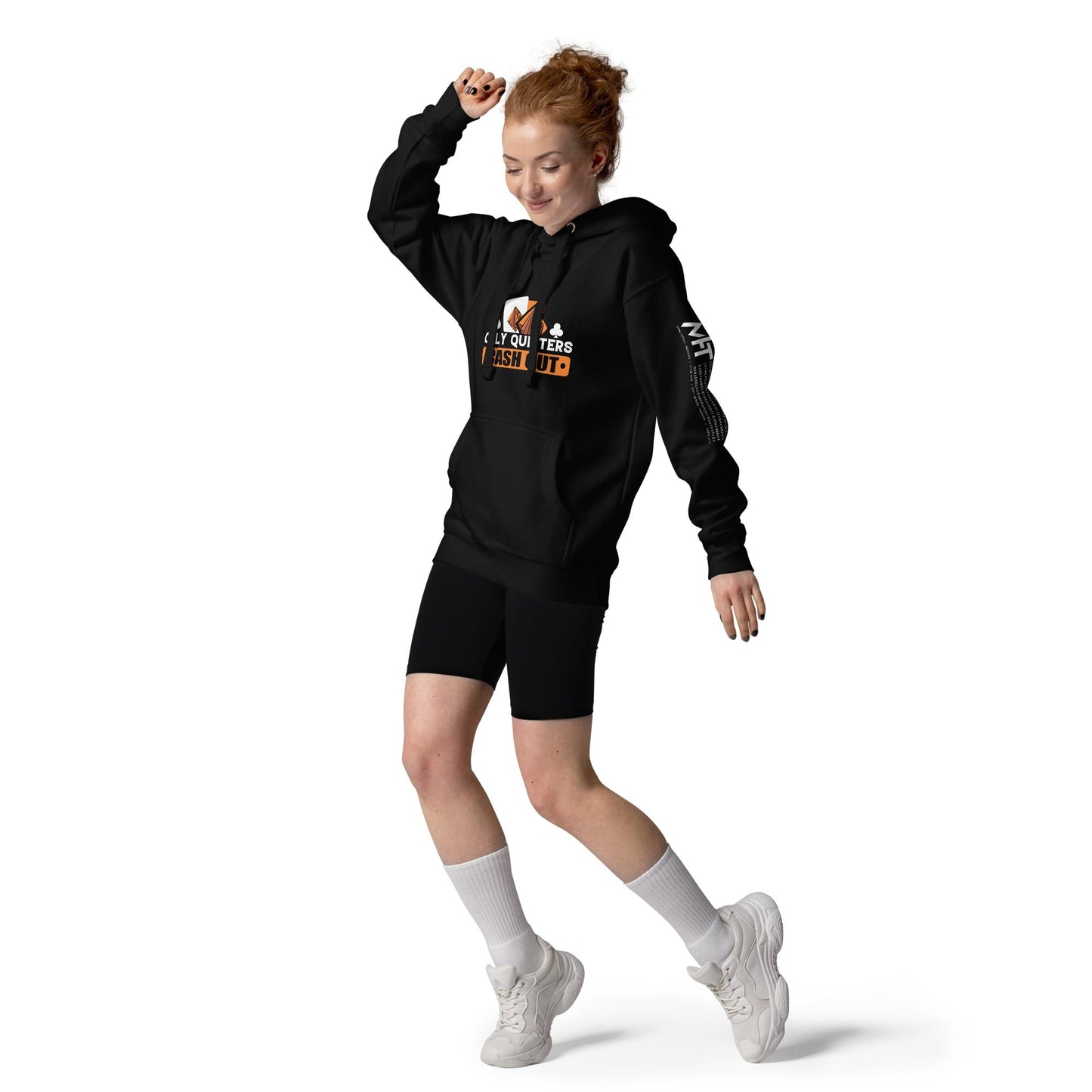 Only Quitters Cash Out - Unisex Hoodie by DarkByteGear