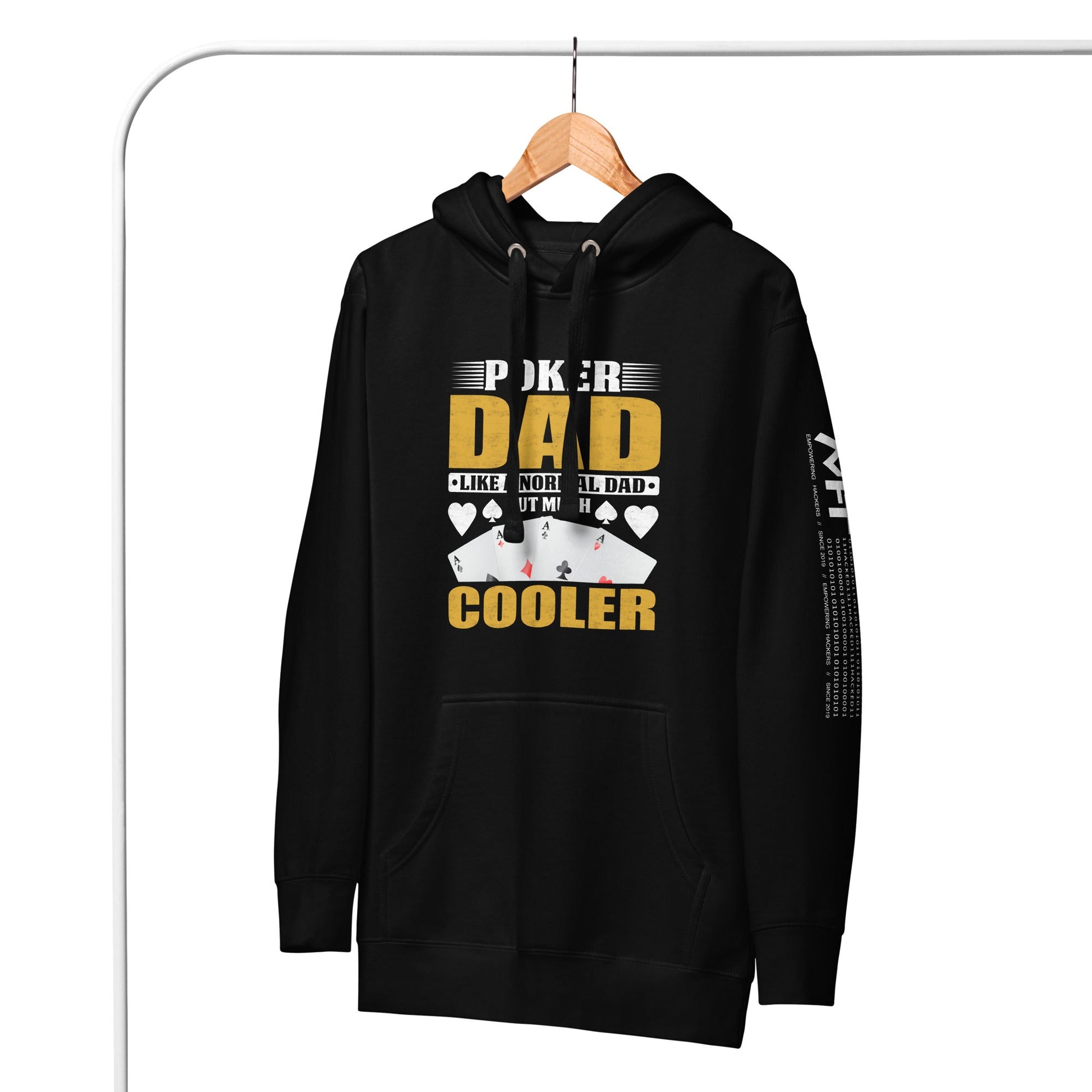 Poker Dad is like a Normal Dad but much Cooler - Unisex Hoodie by DarkByteGear