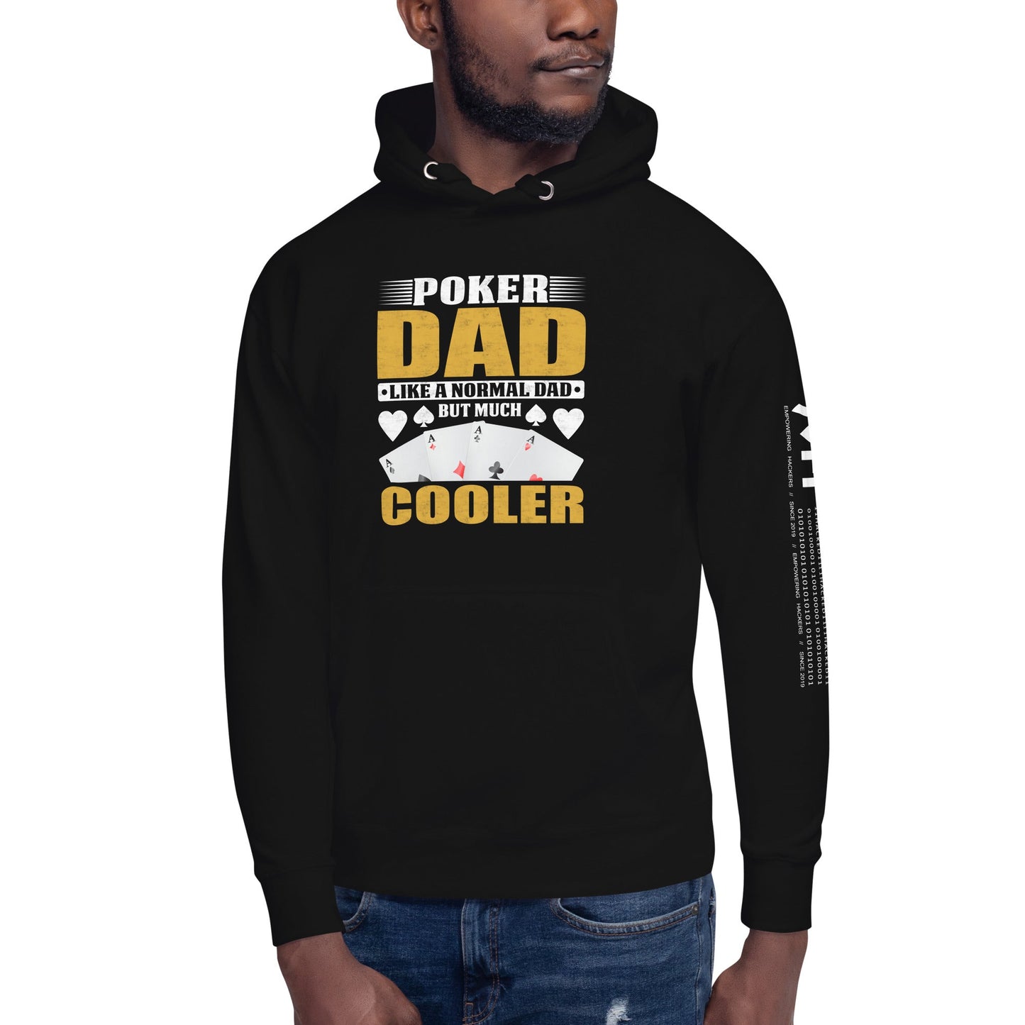 Poker Dad is like a Normal Dad but much Cooler - Unisex Hoodie by DarkByteGear