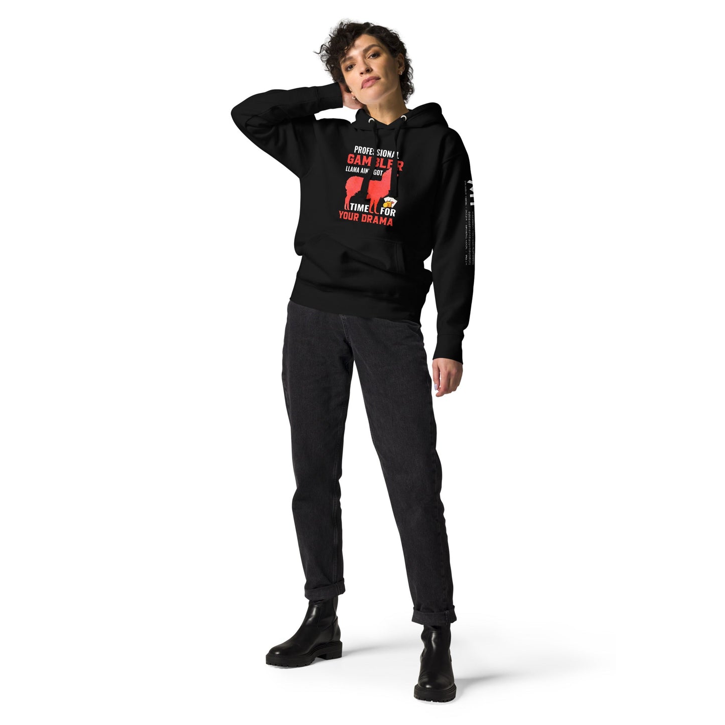 Profession Gambler Llama ain't Got time for your Drama - Unisex Hoodie by DarkByteGear