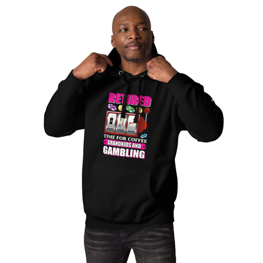 Retired: Time for Coffee, Grandkids and Gambling - Unisex Hoodie by DarkByteGear
