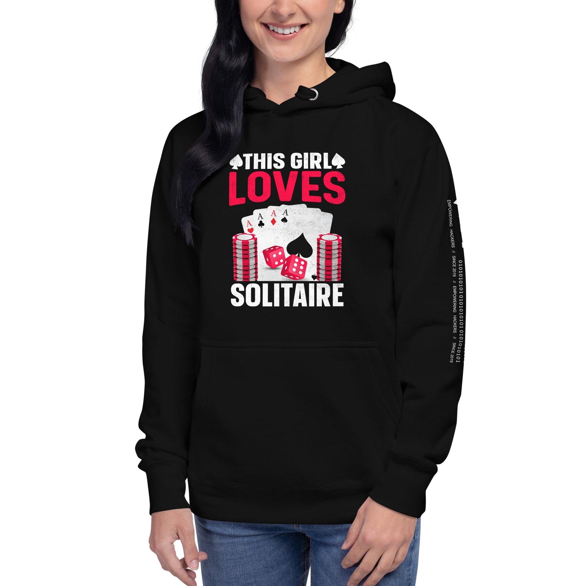 This Girl Loves Solitaire - Unisex Hoodie by DarkByteGear