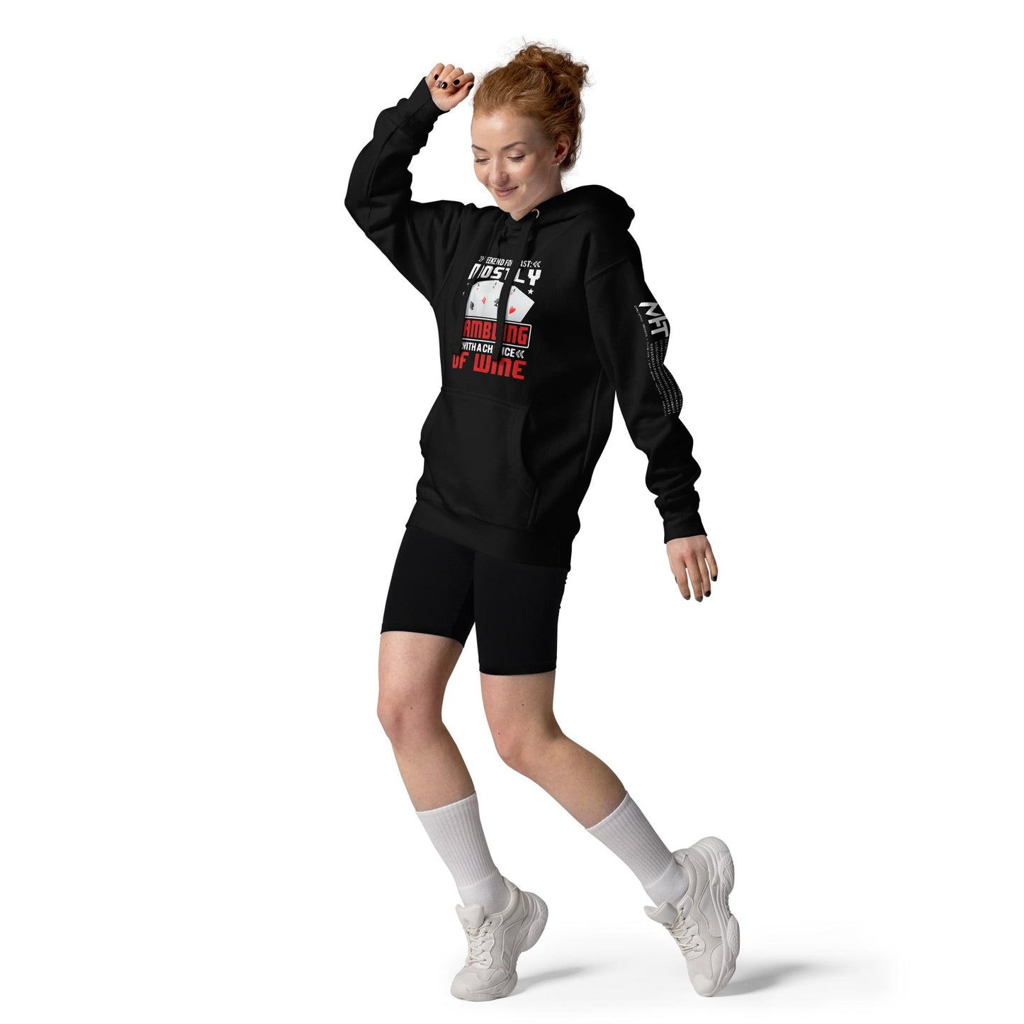 Weekend Forecast Mostly Gambling With a Chance of Wine - Unisex Hoodie by DarkByteGear
