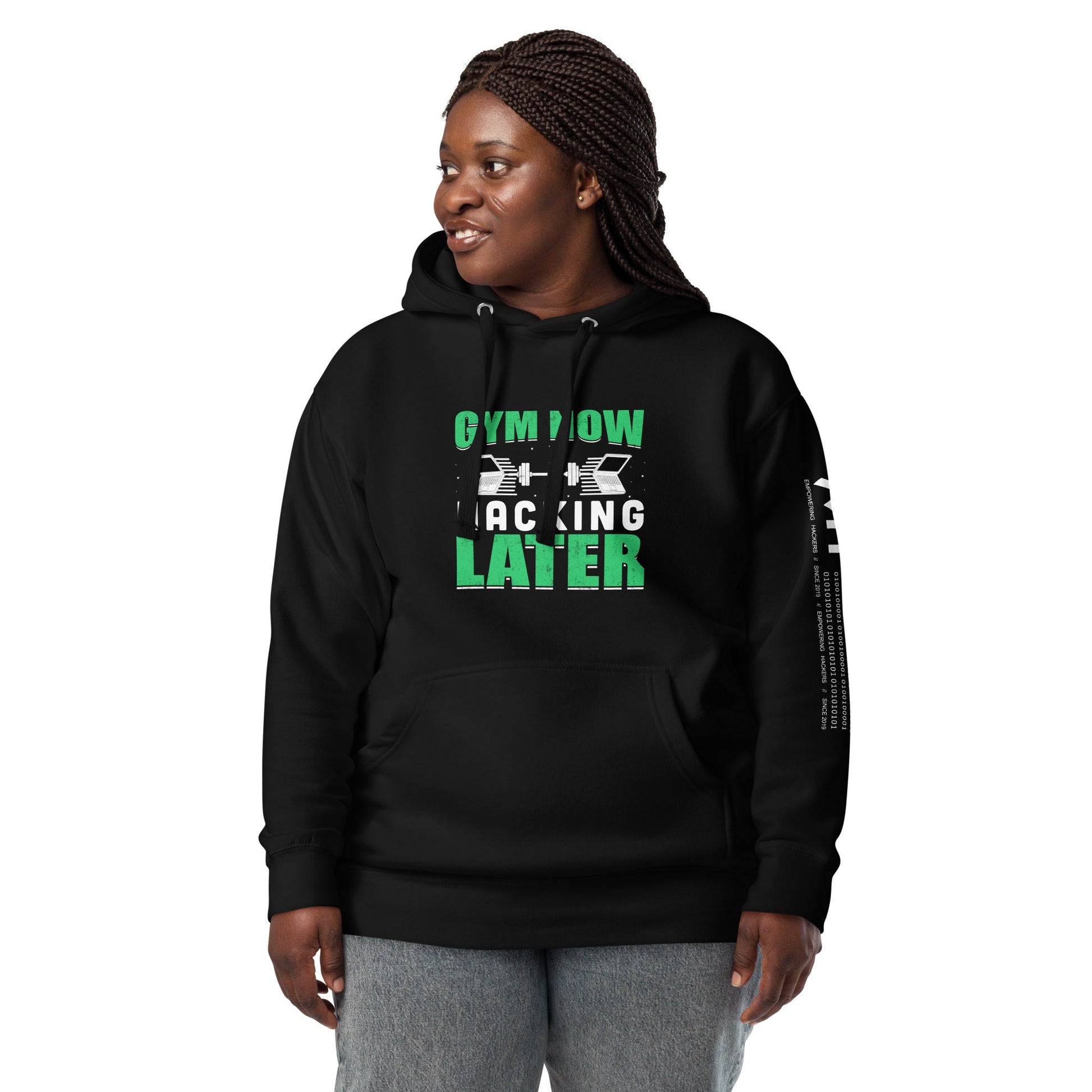Gym now, hacking later - Unisex Hoodie by DarkByteGear