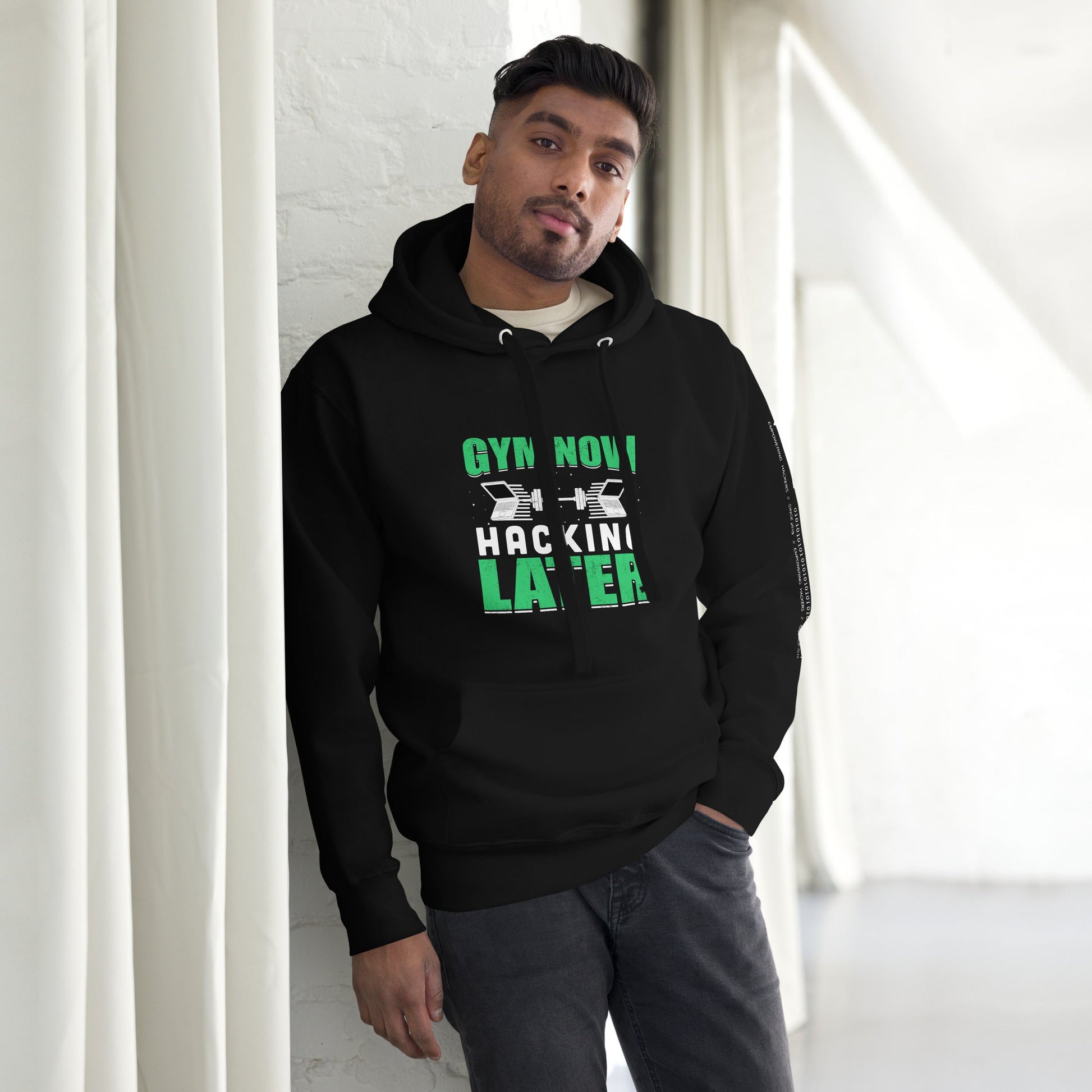 Gym now, hacking later - Unisex Hoodie by DarkByteGear