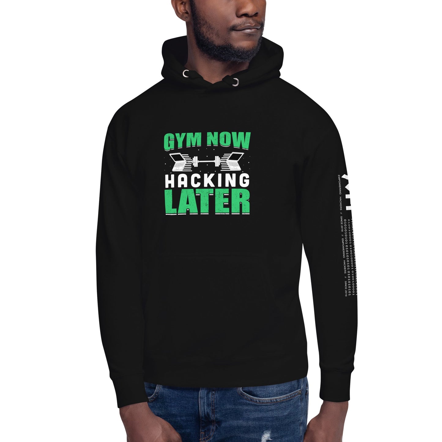 Gym now, hacking later - Unisex Hoodie by DarkByteGear