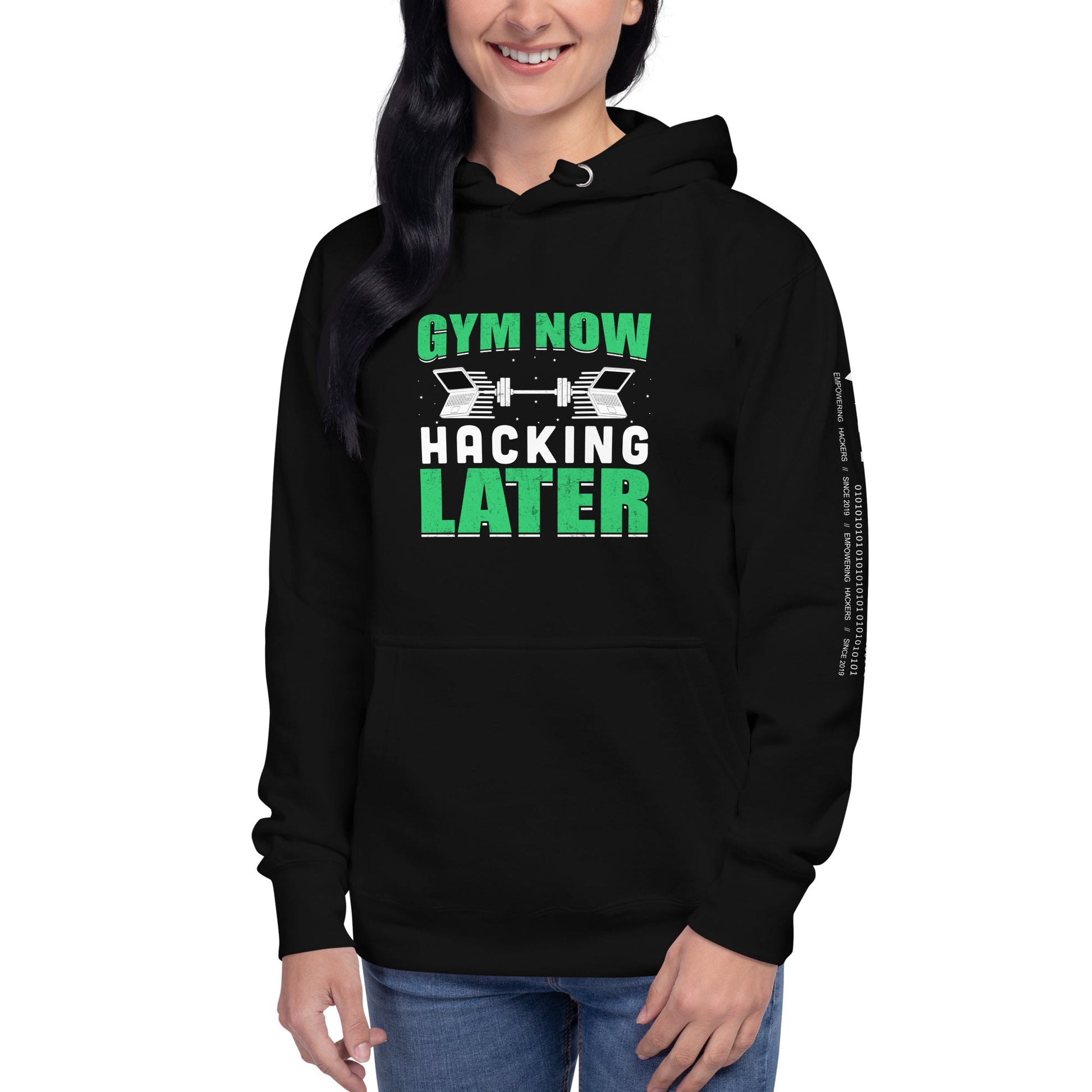 Gym now, hacking later - Unisex Hoodie by DarkByteGear