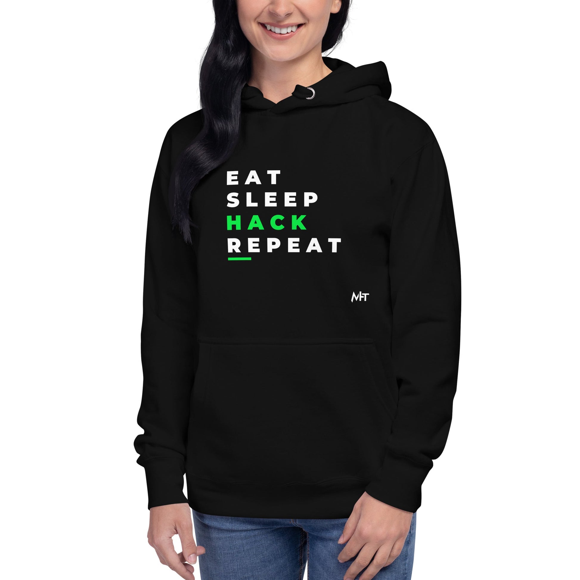 Eat, Sleep, Hack, Repeat V2 - Unisex Hoodie by DarkByteGear