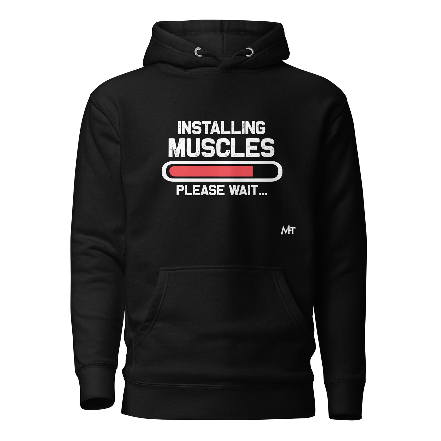 Installing muscles please wait - Unisex Hoodie by DarkByteGear
