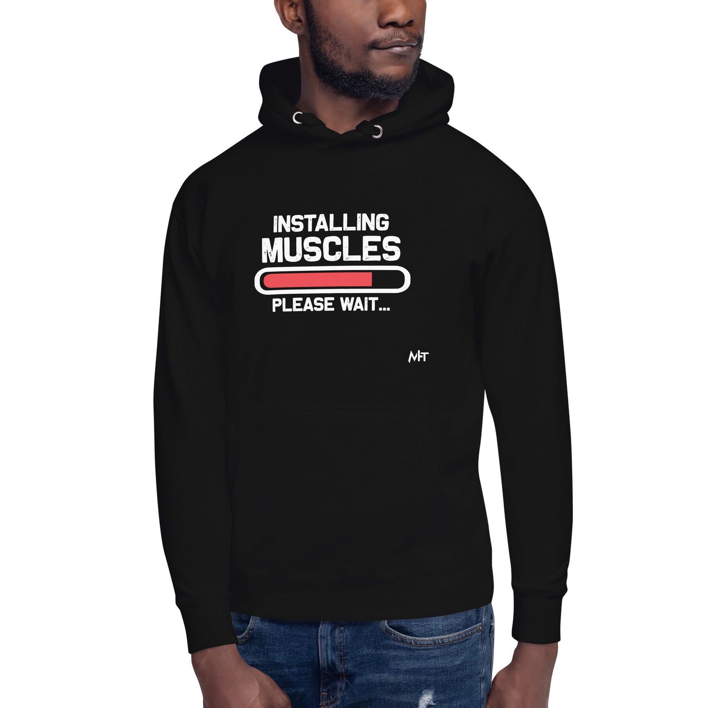Installing Muscles Please Wait.... - Unisex Hoodie by DarkByteGear