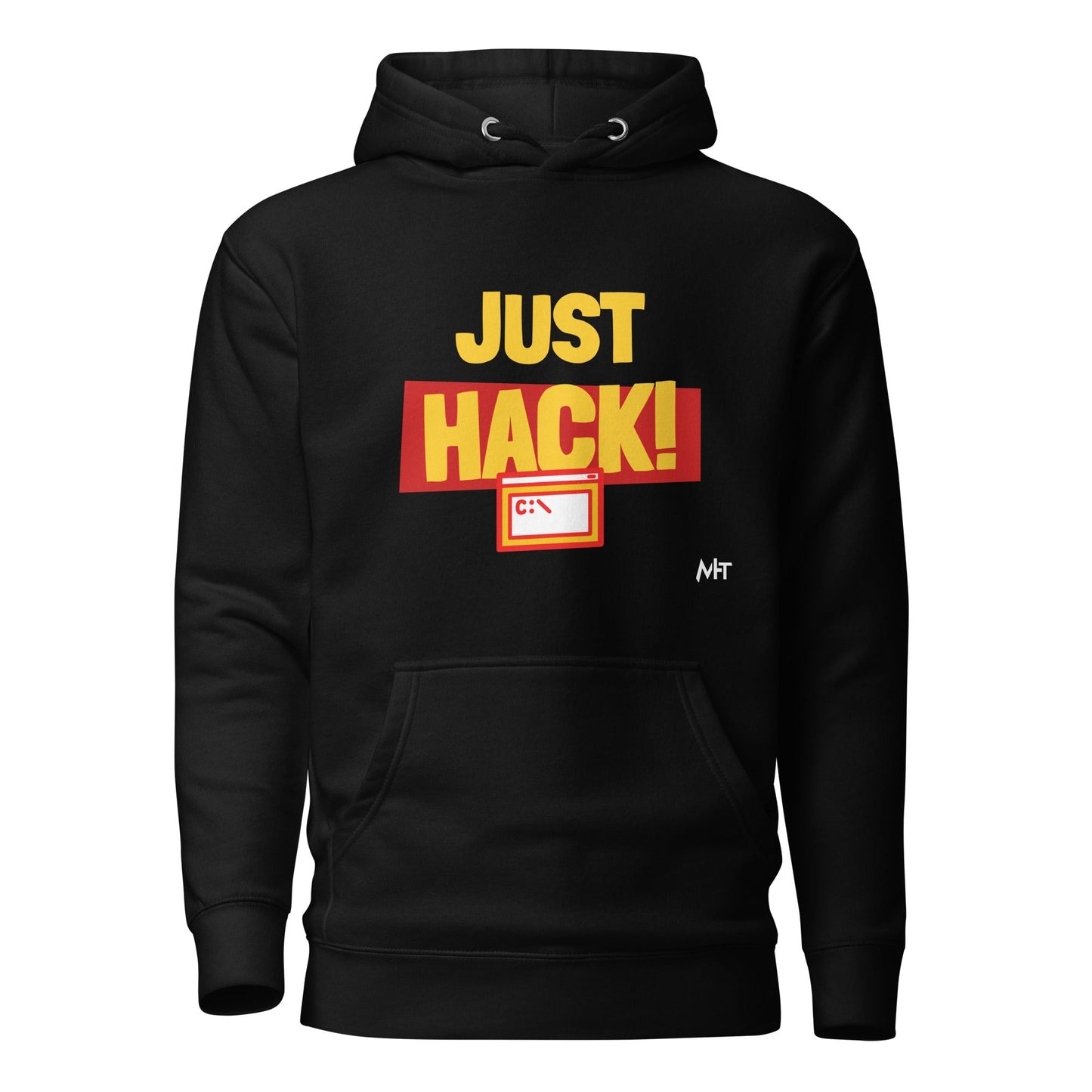 Just Hack (Yellow Text) - Unisex Hoodie by DarkByteGear