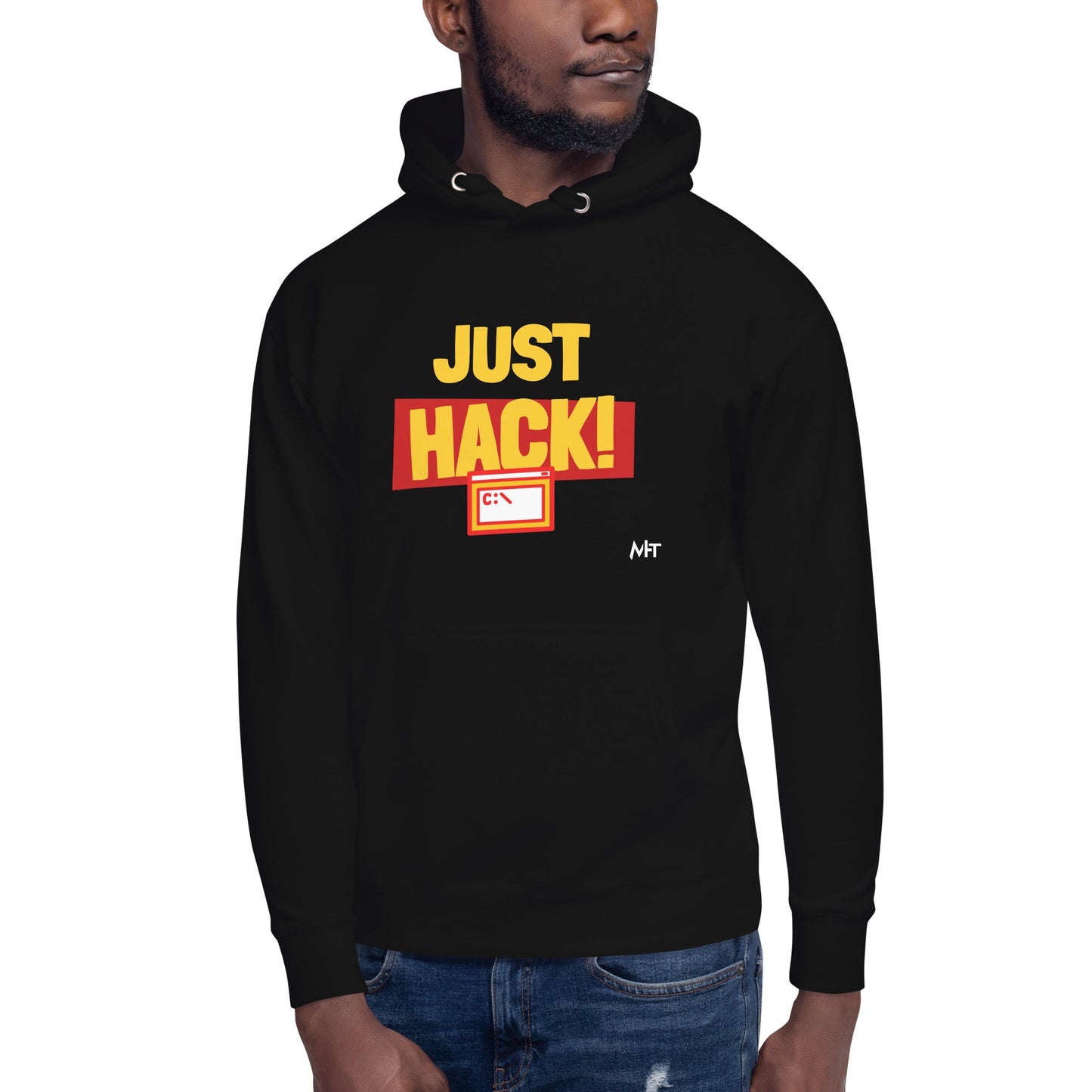Just Hack (Yellow Text) - Unisex Hoodie by DarkByteGear