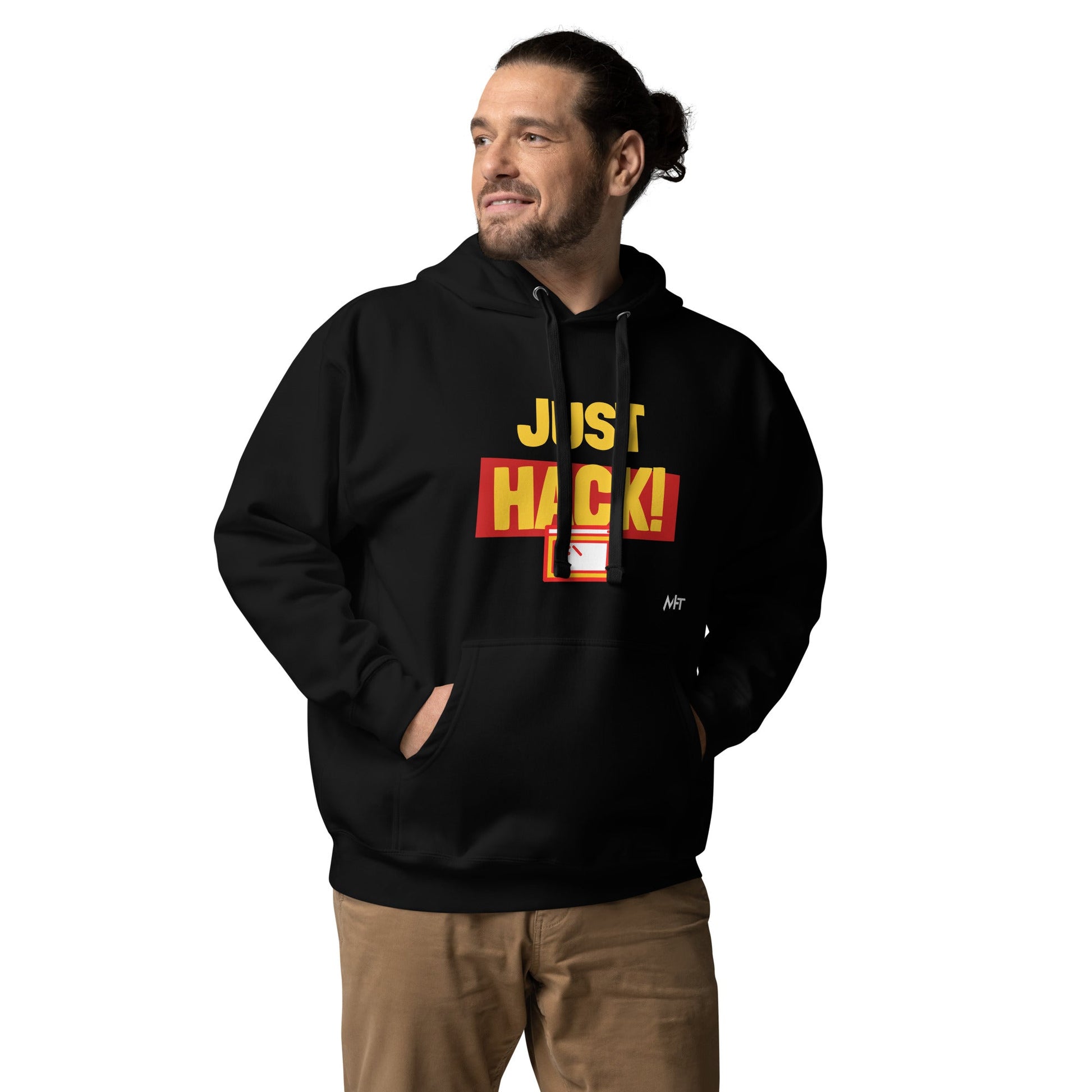 Just Hack (Yellow Text) - Unisex Hoodie by DarkByteGear