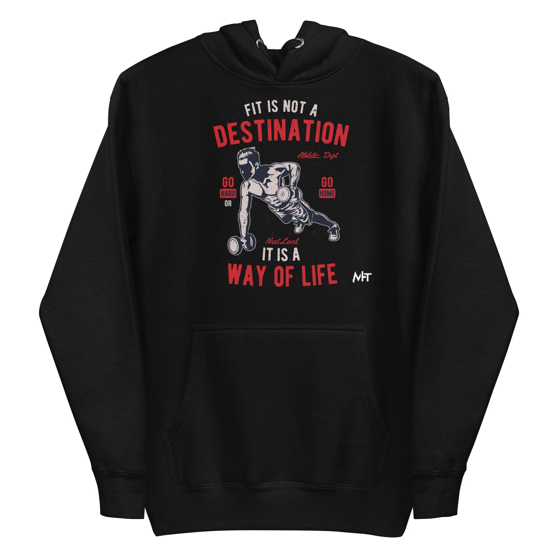 Fit is not a destination: it is a way of life - Unisex Hoodie by DarkByteGear