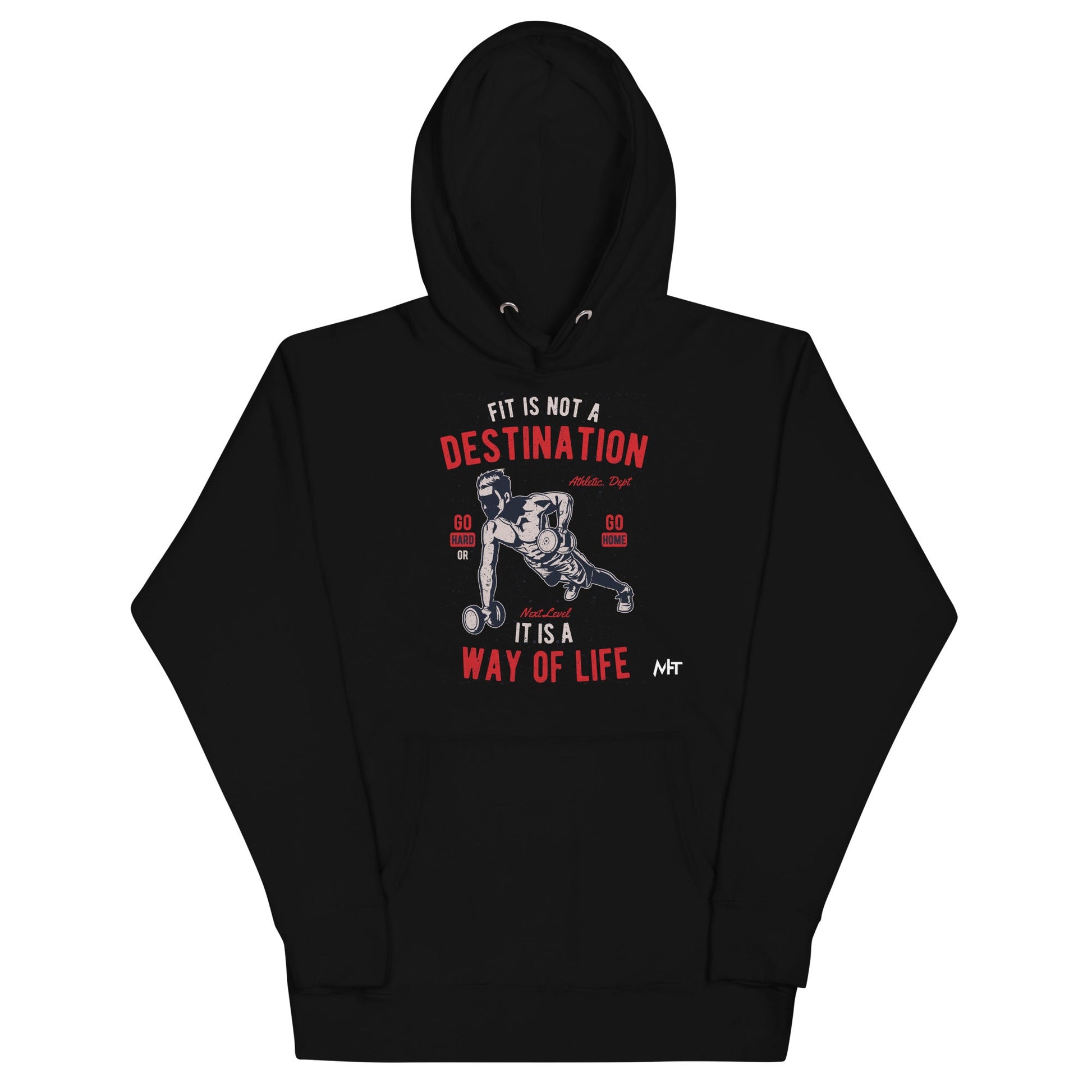 Fit is not a destination: it is a way of life - Unisex Hoodie by DarkByteGear