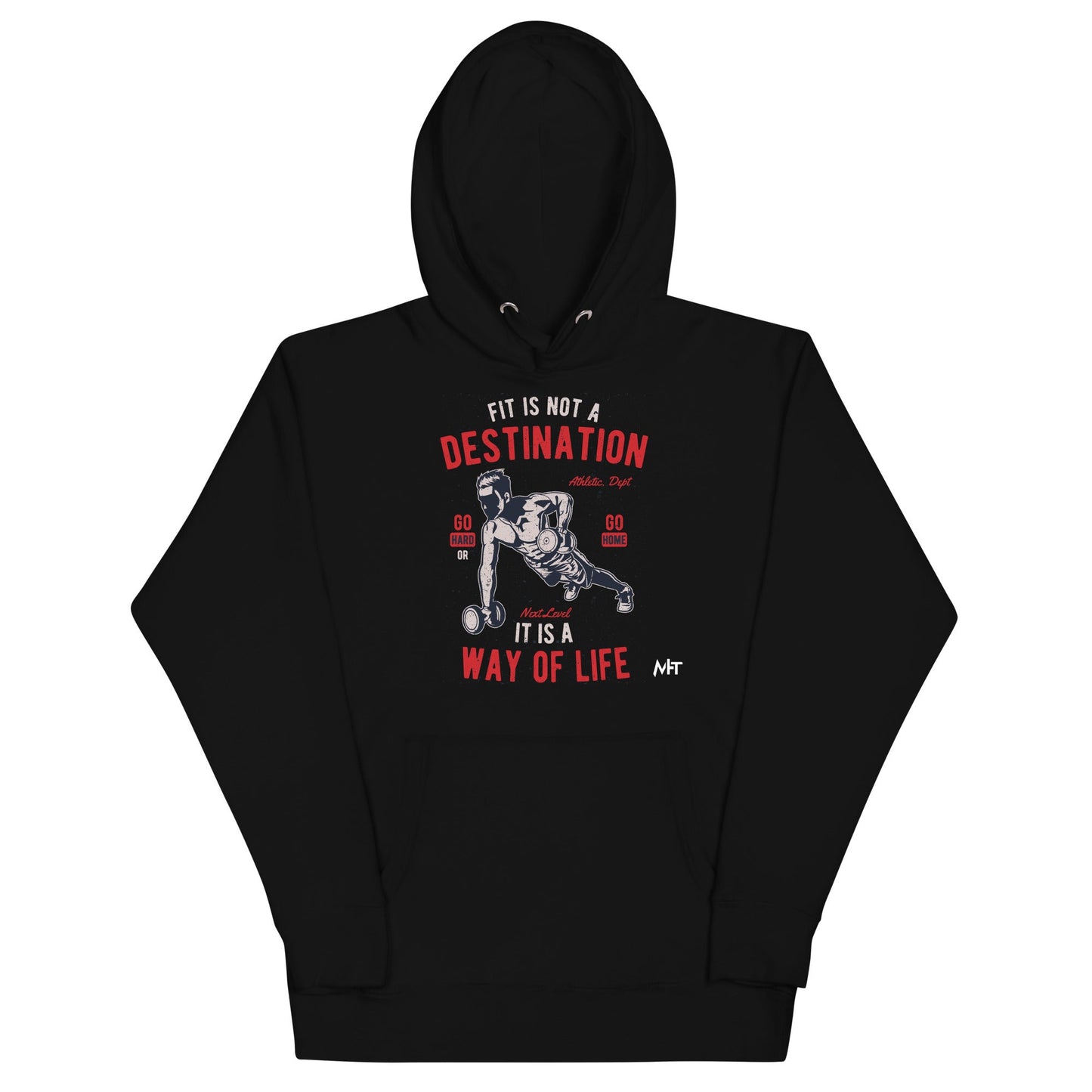 Fit is not a destination: it is a way of life - Unisex Hoodie by DarkByteGear