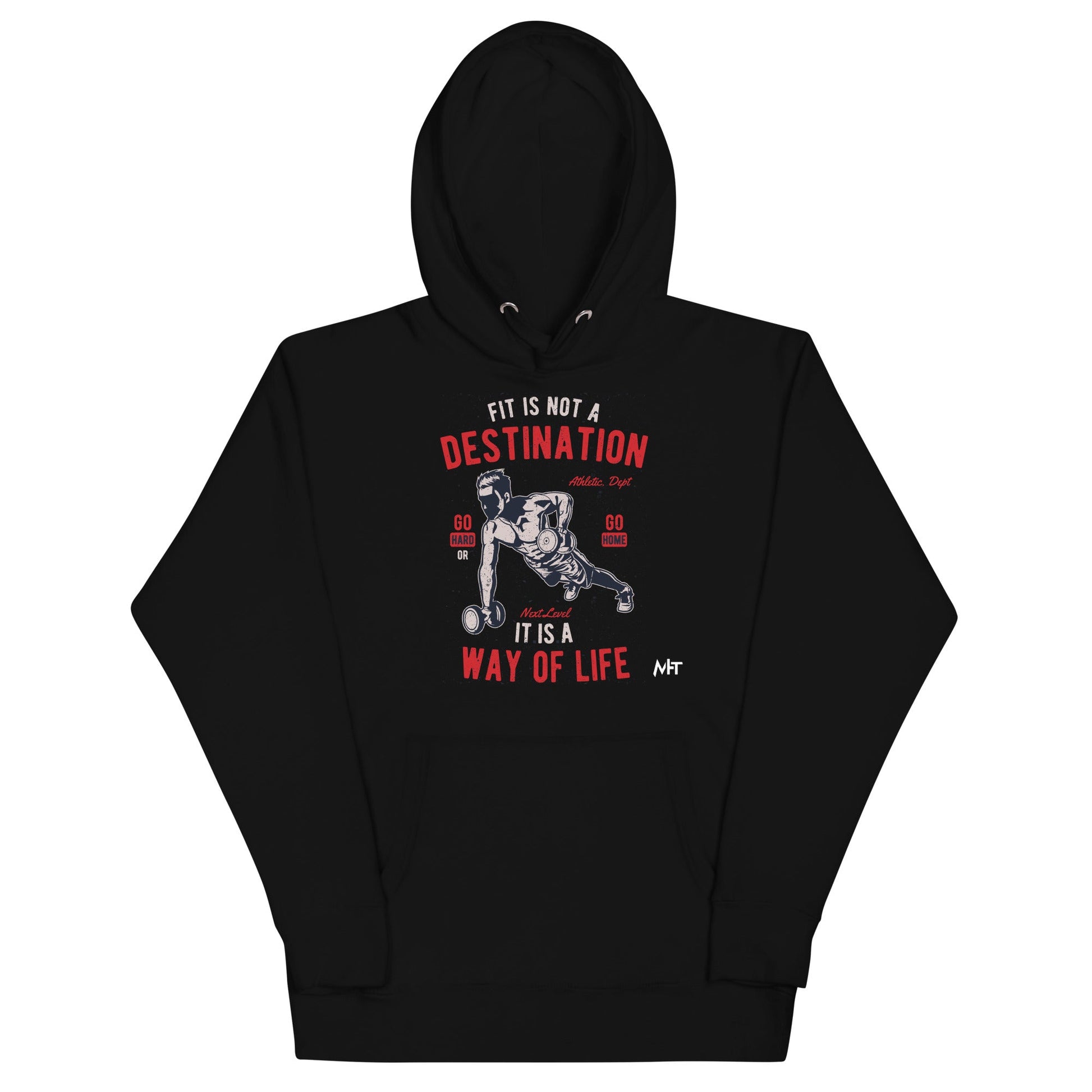 Fit is not a destination: it is a way of life - Unisex Hoodie by DarkByteGear