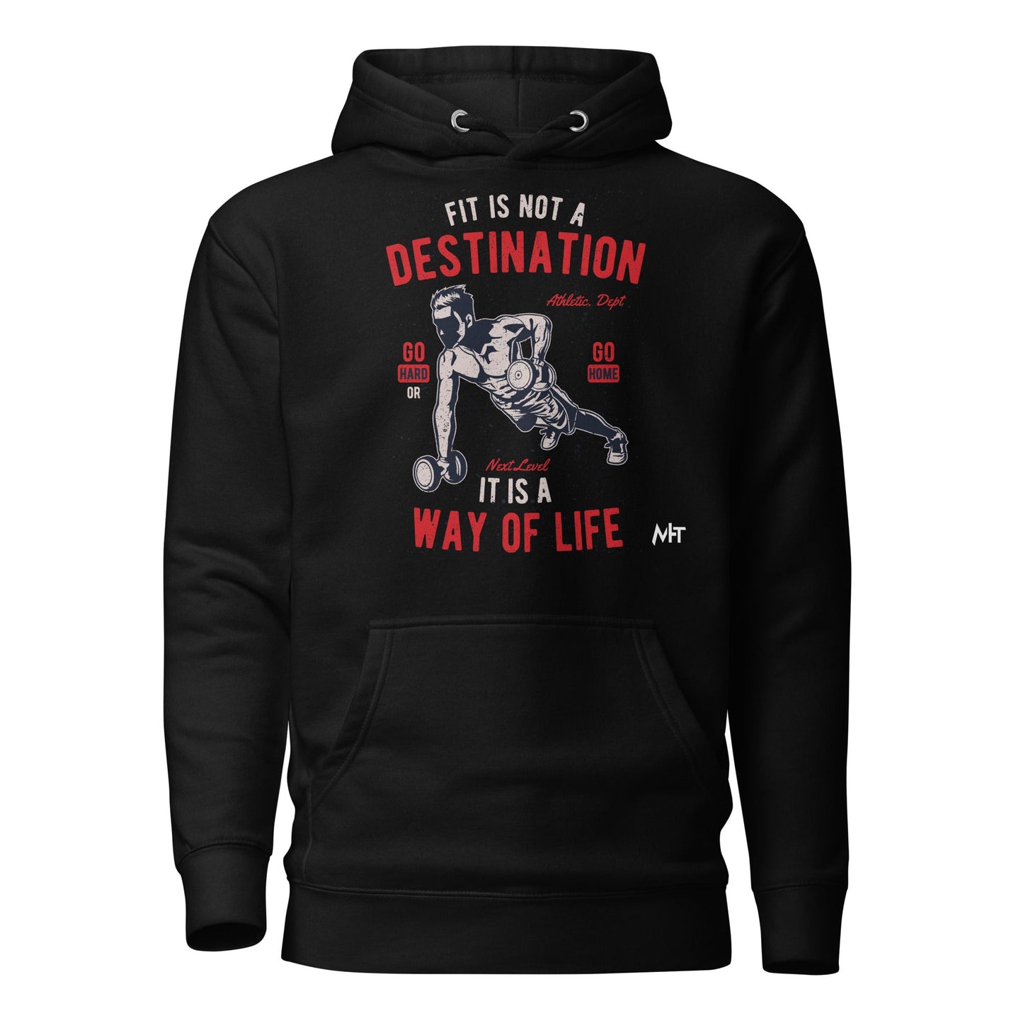 Fit is not a destination: it is a way of life - Unisex Hoodie by DarkByteGear