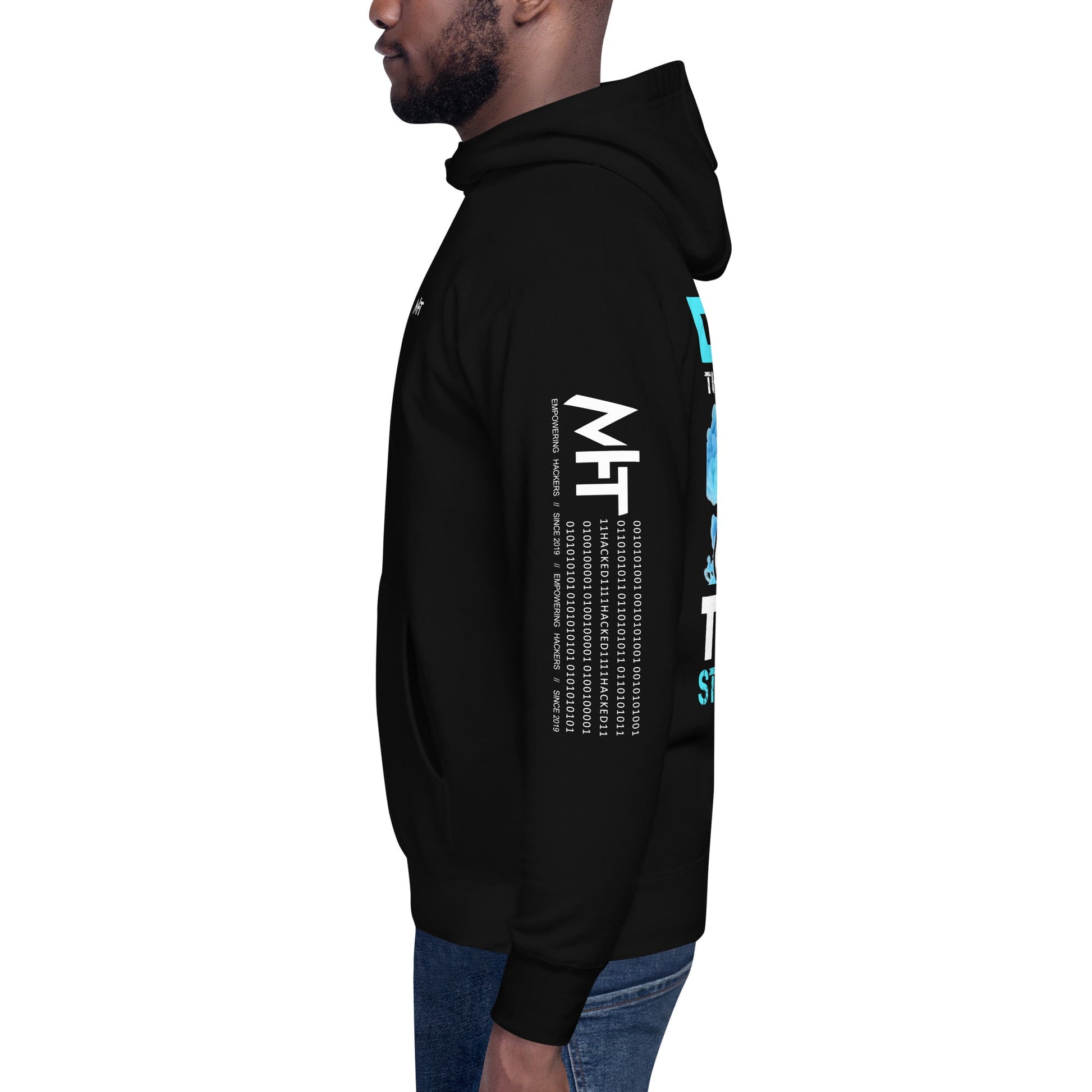 Gaming is the only Legal Place - Blue V Unisex Hoodie ( Back Print ) by DarkByteGear