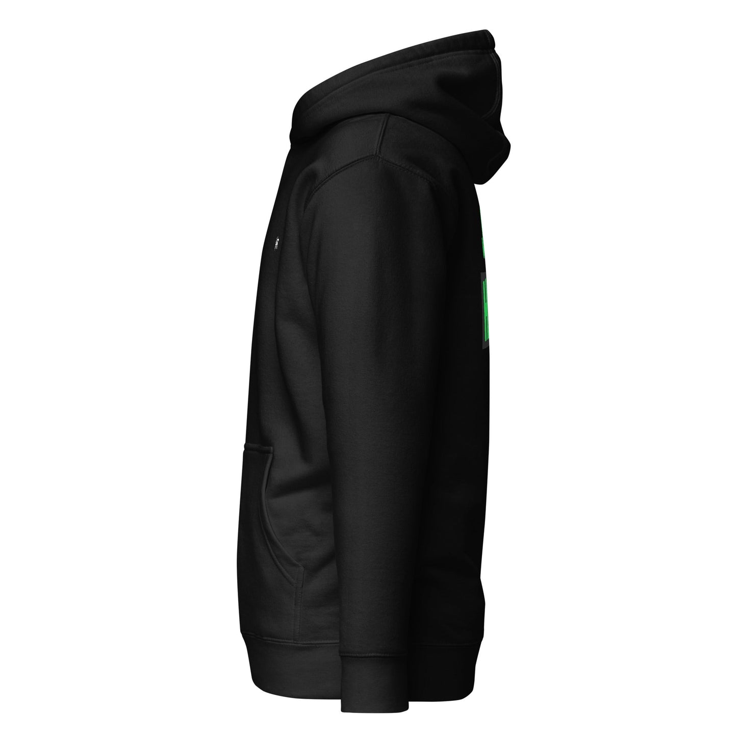 Just Hack (Green text) - Unisex Hoodie (back print) by DarkByteGear