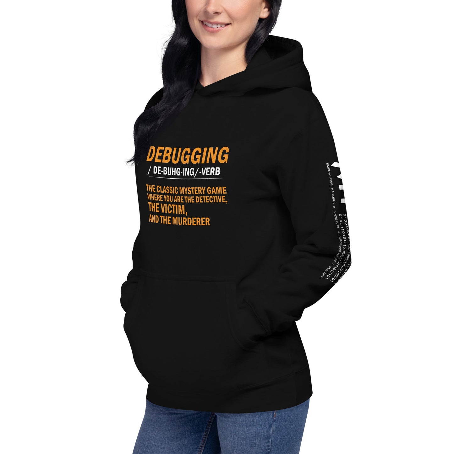 Debugging definition ( Orange Text ) - Unisex Hoodie by DarkByteGear