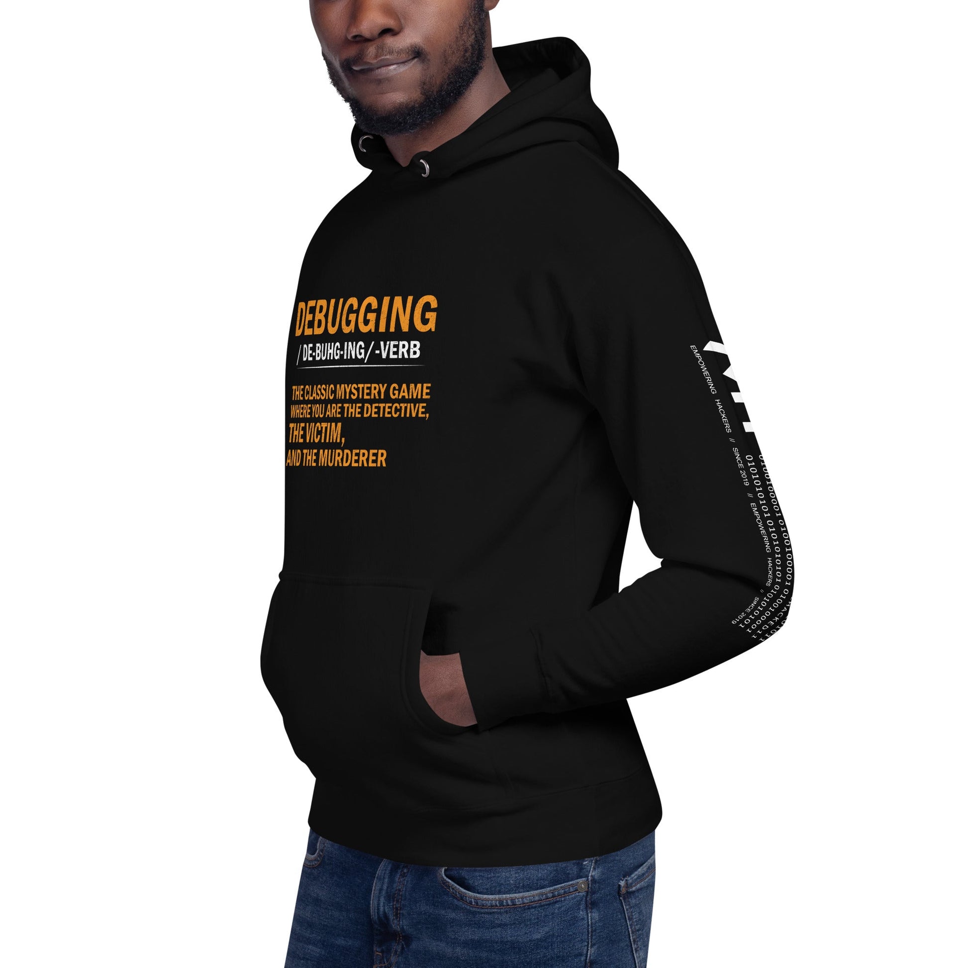 Debugging Unisex Hoodie ( Back print ) by DarkByteGear