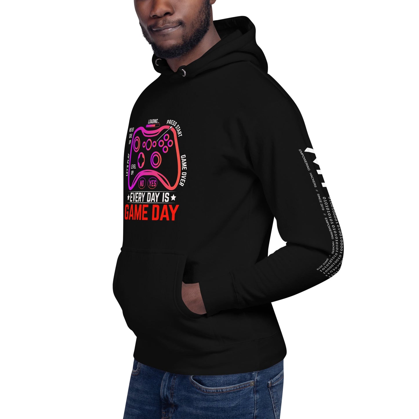 Never Give Up, everyday is Game Day - Unisex Hoodie by DarkByteGear