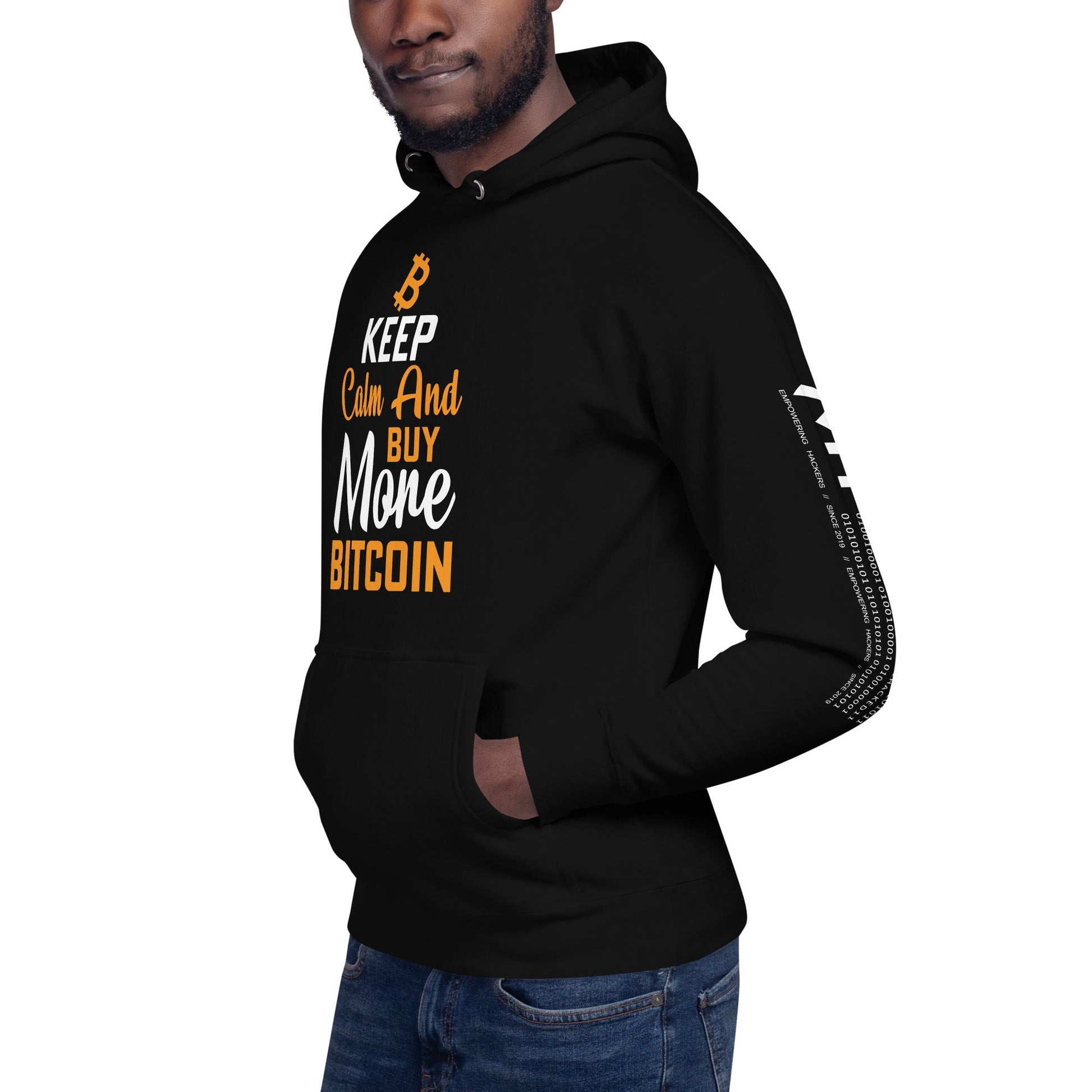 Keep Calm and Buy More Bitcoin Unisex Hoodie by DarkByteGear