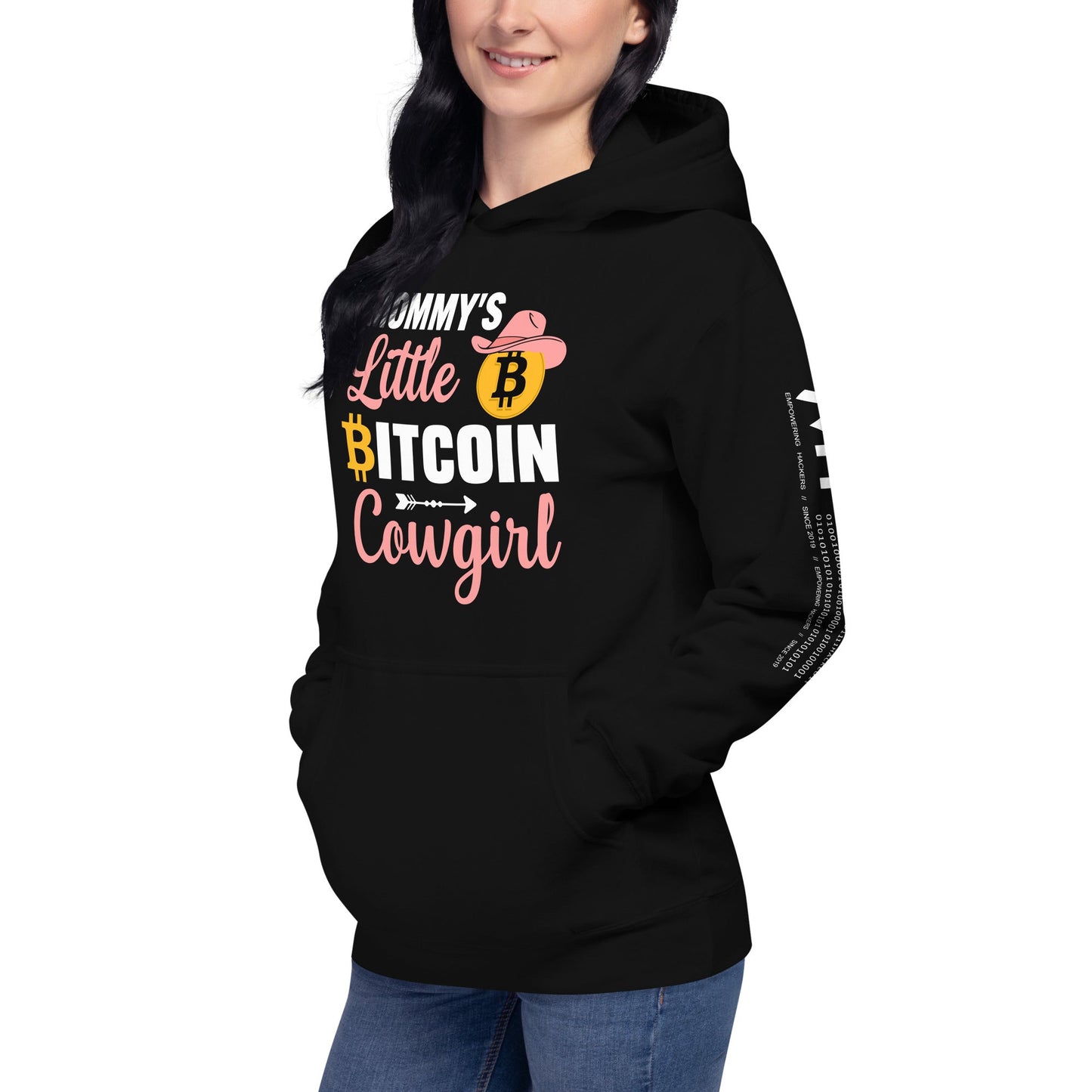 Mommy's Little Bitcoin Cowgirl - Unisex Hoodie by DarkByteGear