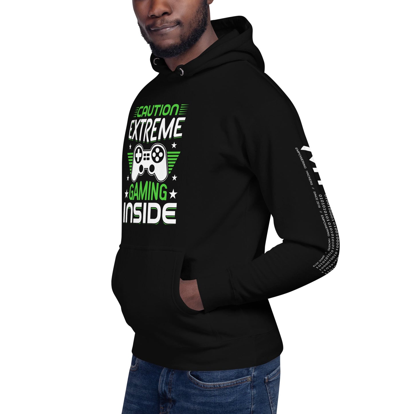 Caution Extreme Gaming Inside - Unisex Hoodie by DarkByteGear