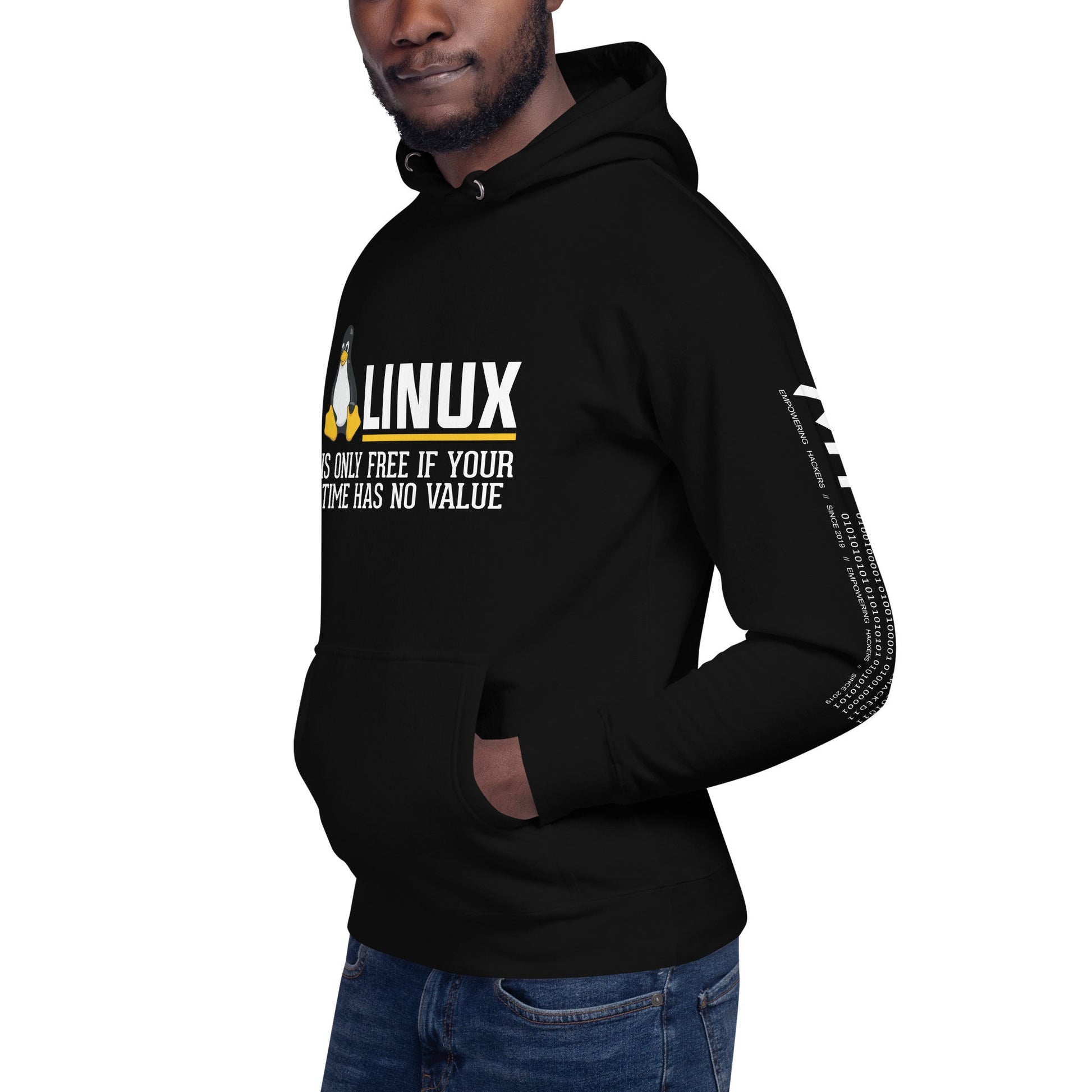 Linux is free only when your time has no value Unisex Hoodie by DarkByteGear