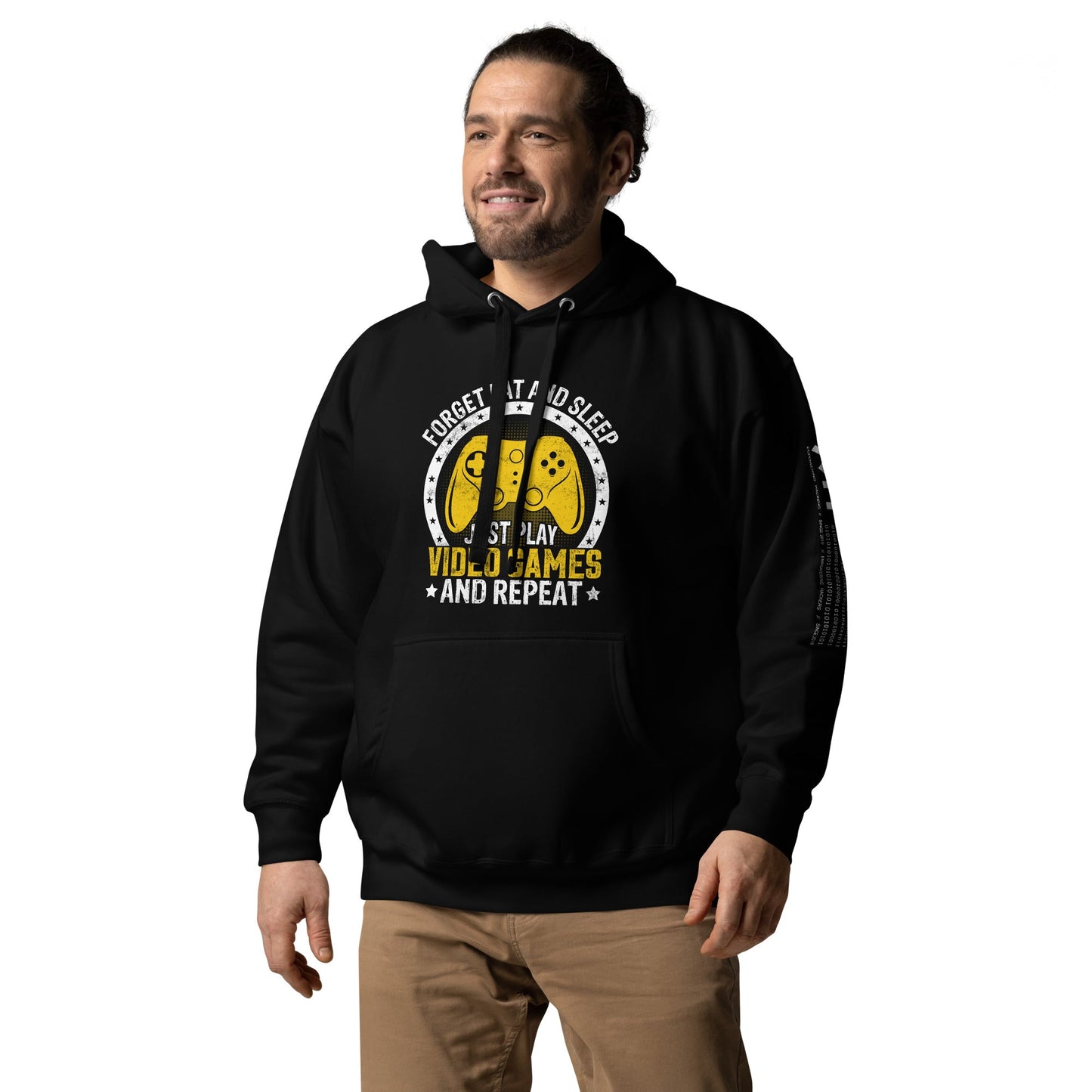 Forget Eat and Sleep, just Play Video Games and Repeat Unisex Hoodie by DarkByteGear