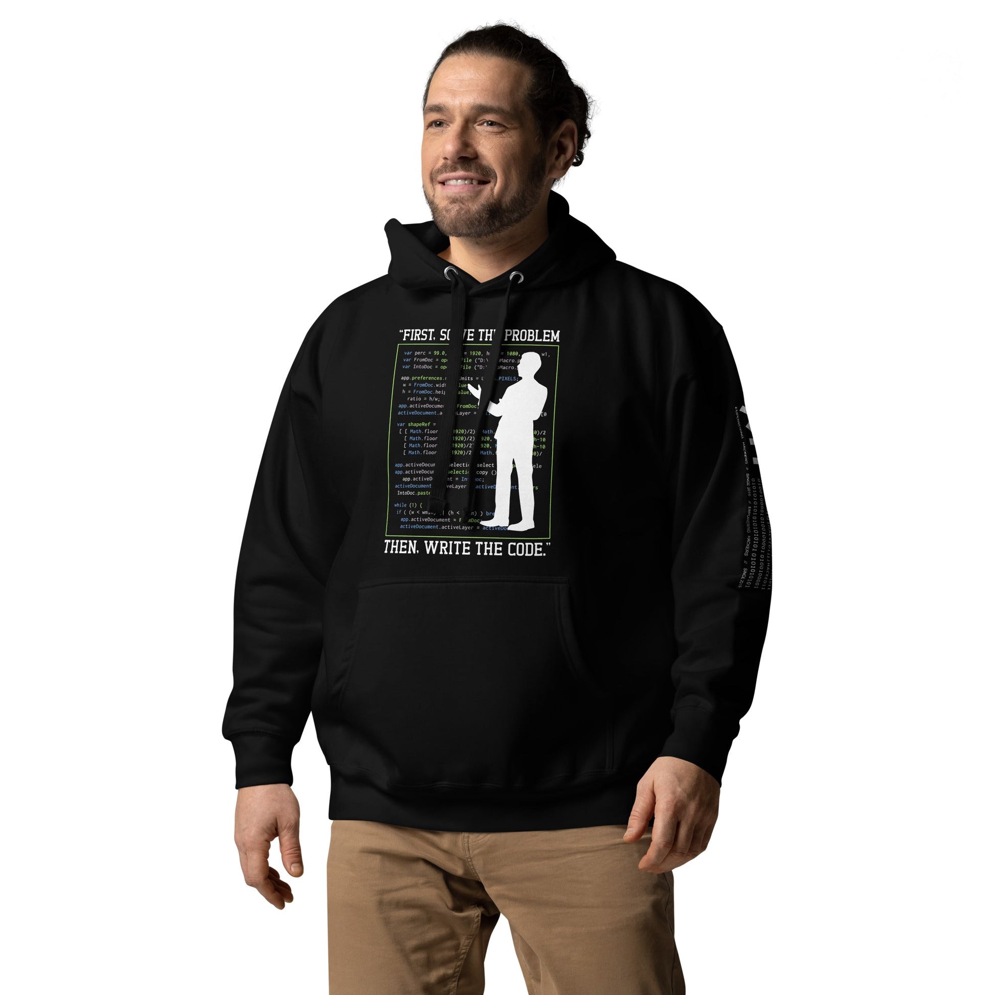 First, Solve the problem; then, Write the code V5 - Unisex Hoodie by DarkByteGear