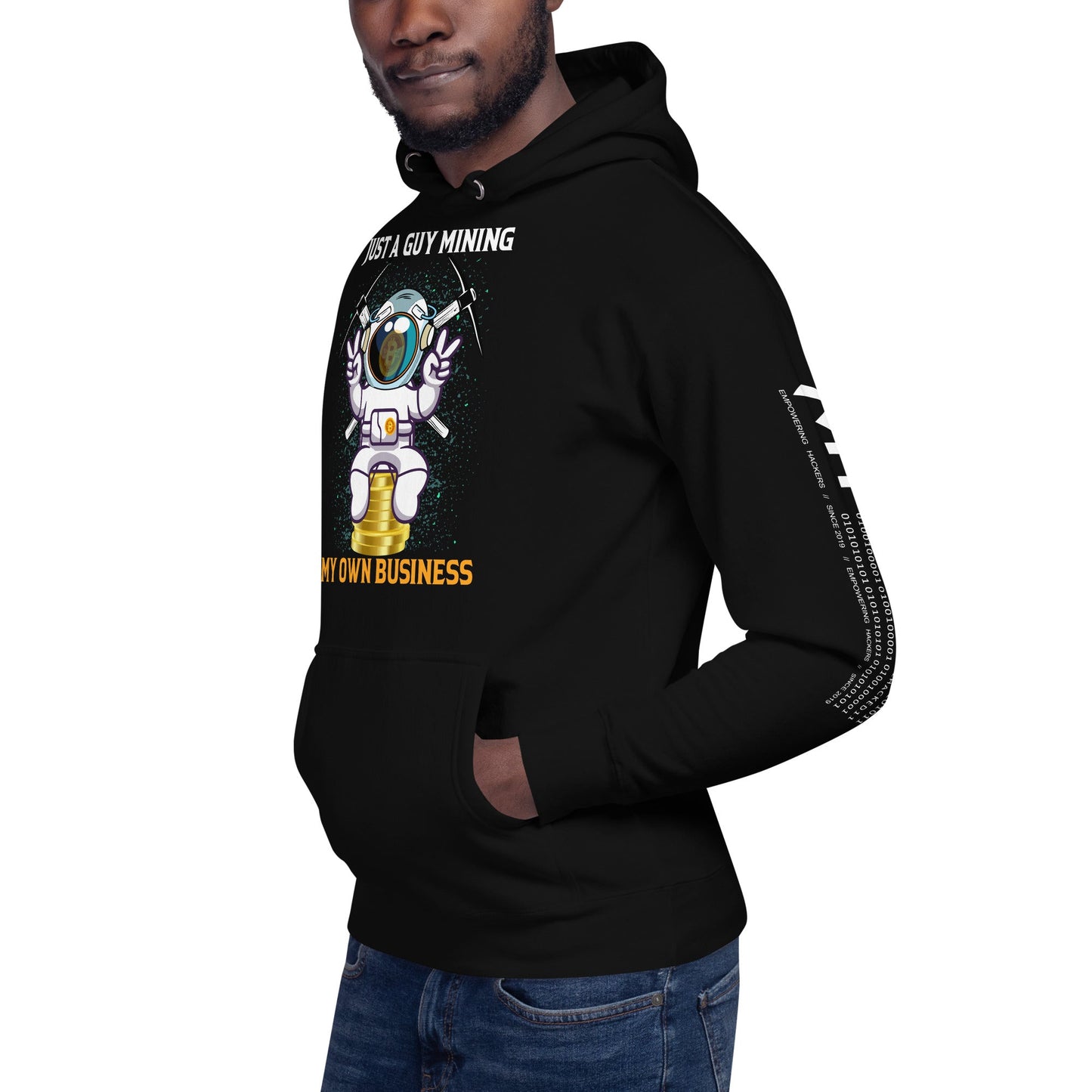 Just a Guy Mining my Own Business Unisex Hoodie by DarkByteGear