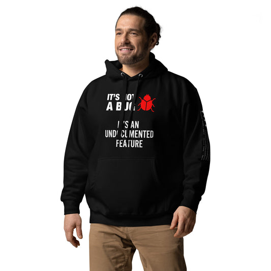 It's not a Bug - Red Unisex Hoodie by DarkByteGear