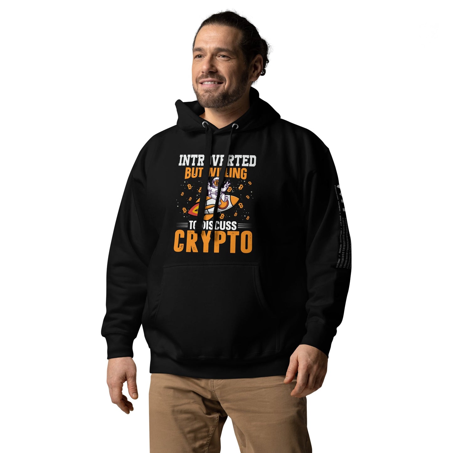 Introverted but Willing to Discuss Bitcoin Unisex Hoodie by DarkByteGear