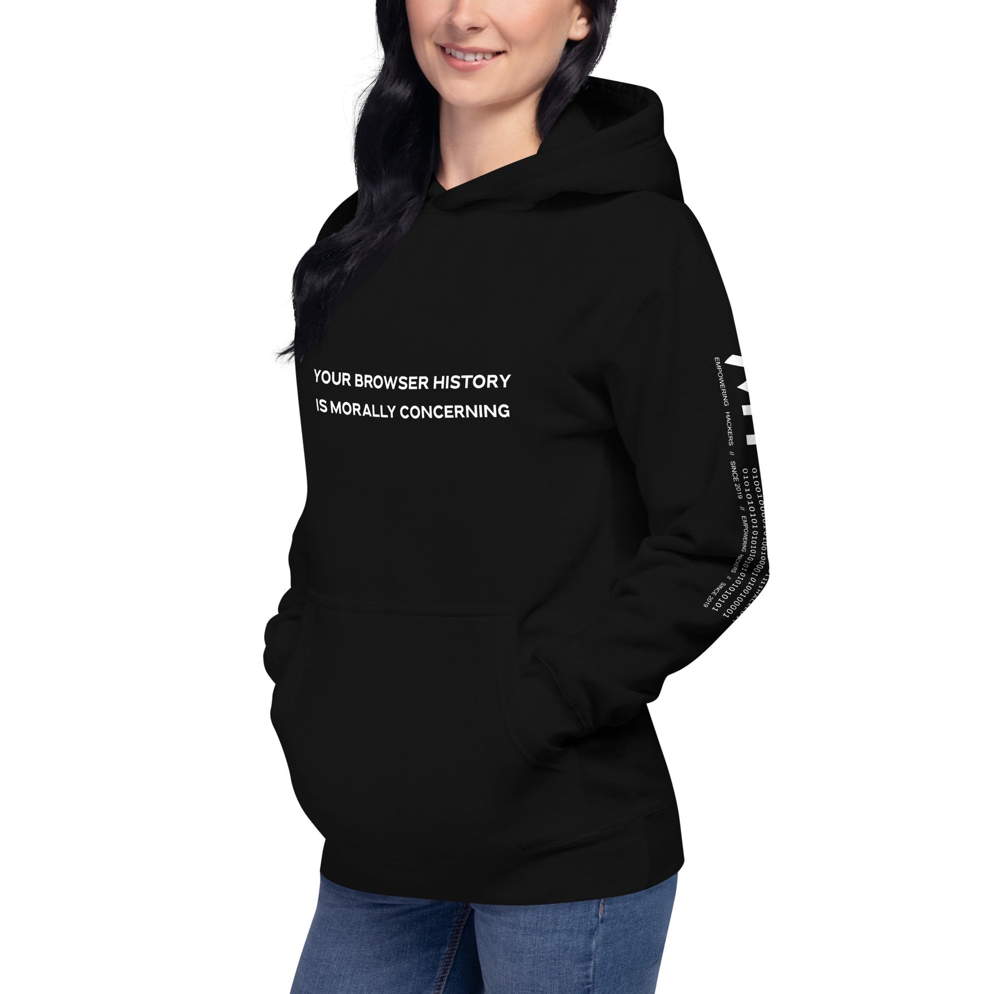 Your Browser History is Morally Concerning Unisex Hoodie by DarkByteGear