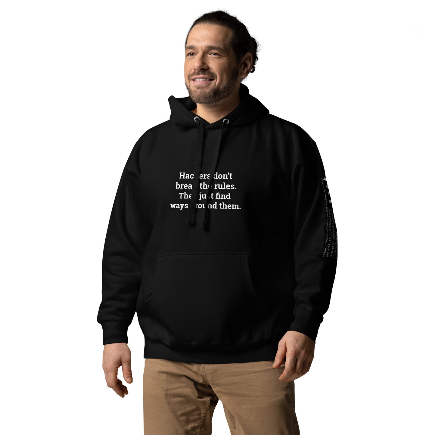 Hackers don't break the rules, they just find ways around them - Unisex Hoodie by DarkByteGear