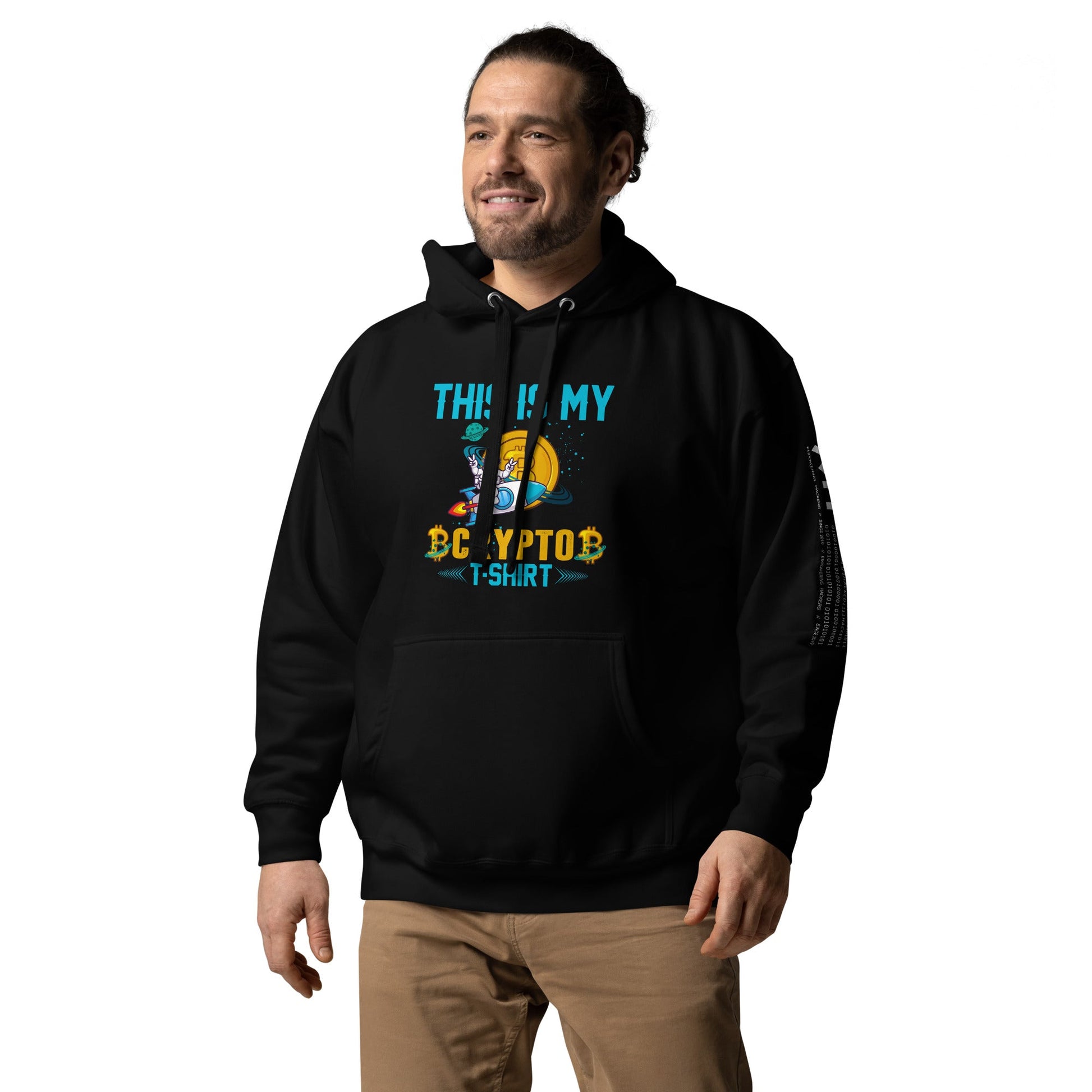 This is my Crypto T-shirt with Turtle Ninja and Missile - Unisex Hoodie by DarkByteGear
