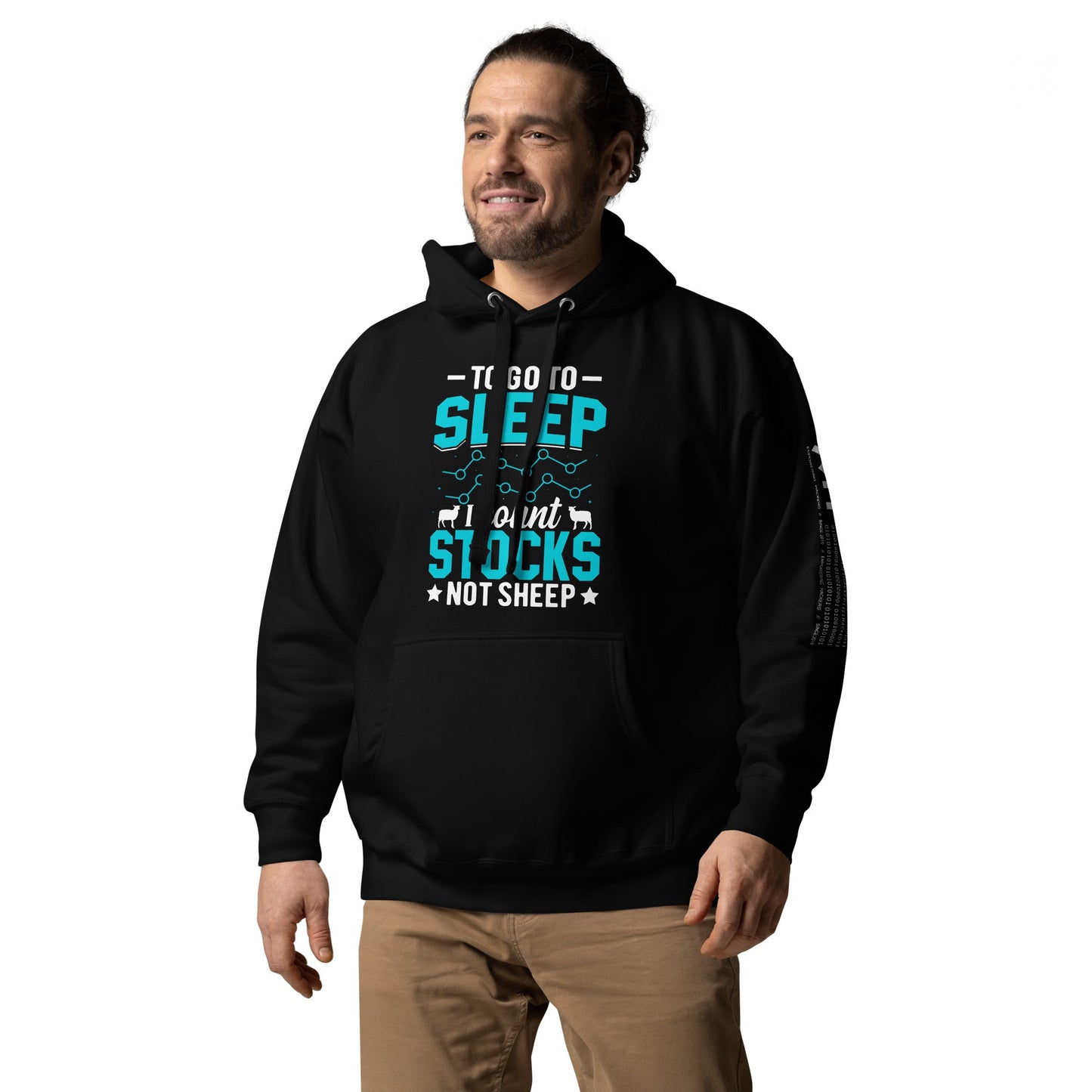 To go to sleep, I count stocks not sheep (DB) - Unisex Hoodie by DarkByteGear