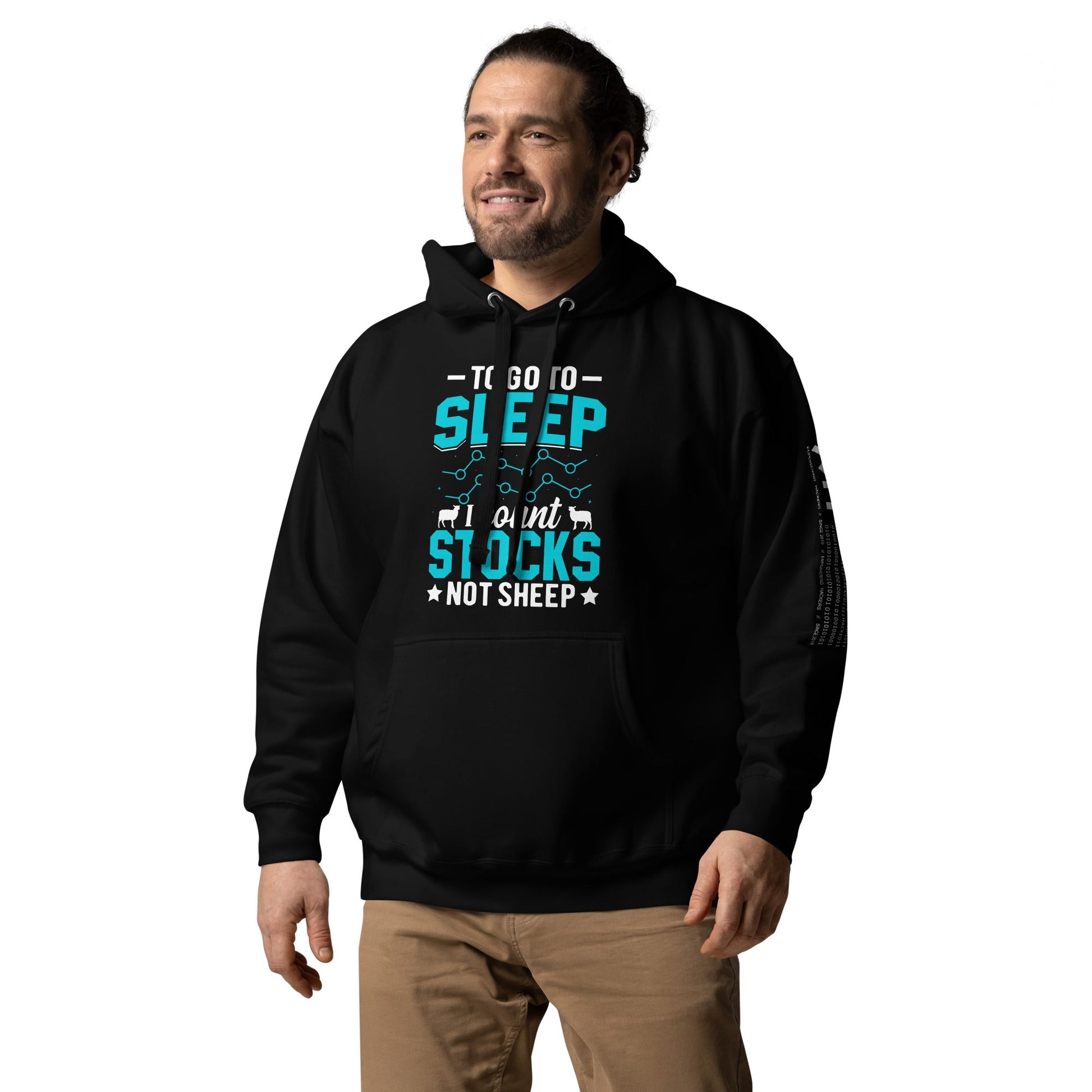 To go to sleep, I count stocks not sheep (DB) - Unisex Hoodie by DarkByteGear