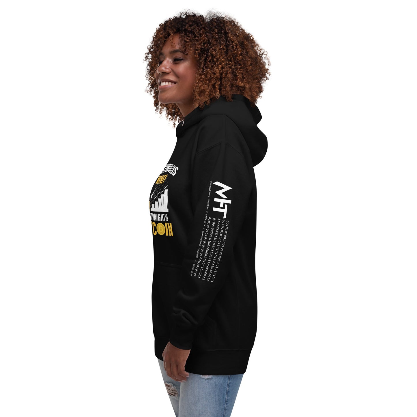 My Stimulus Money Goes Straight to Bitcoin Unisex Hoodie by DarkByteGear