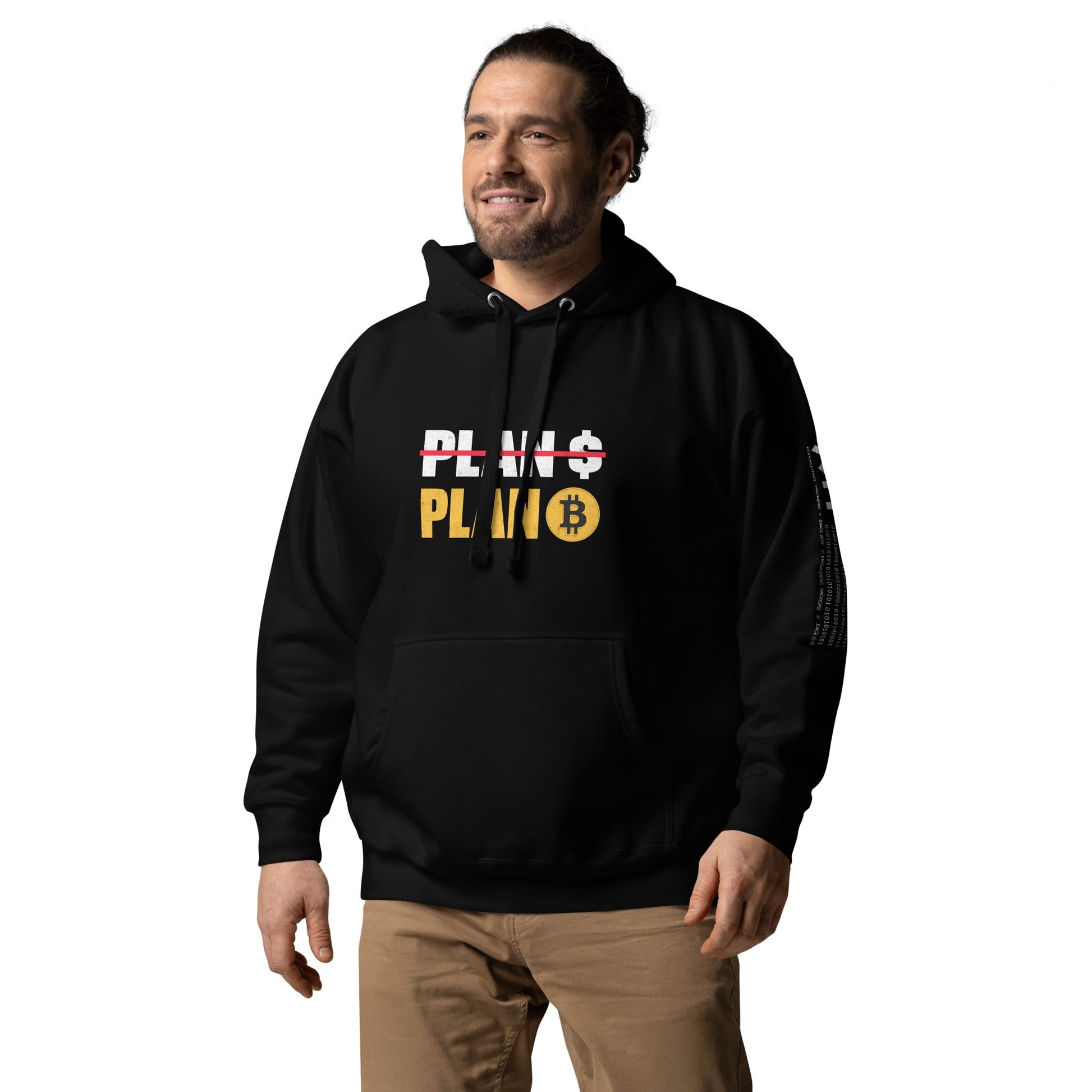 No Plan $, but Plan Bitcoin Unisex Hoodie by DarkByteGear