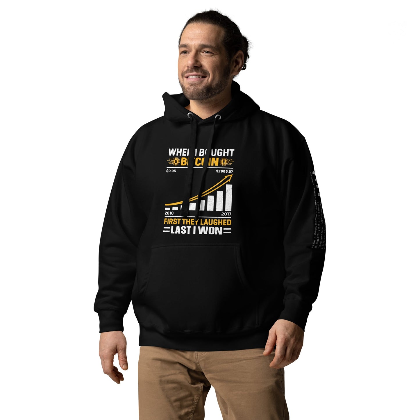 When I Bought Bitcoin, First they laughed, Last I won Unisex Hoodie by DarkByteGear